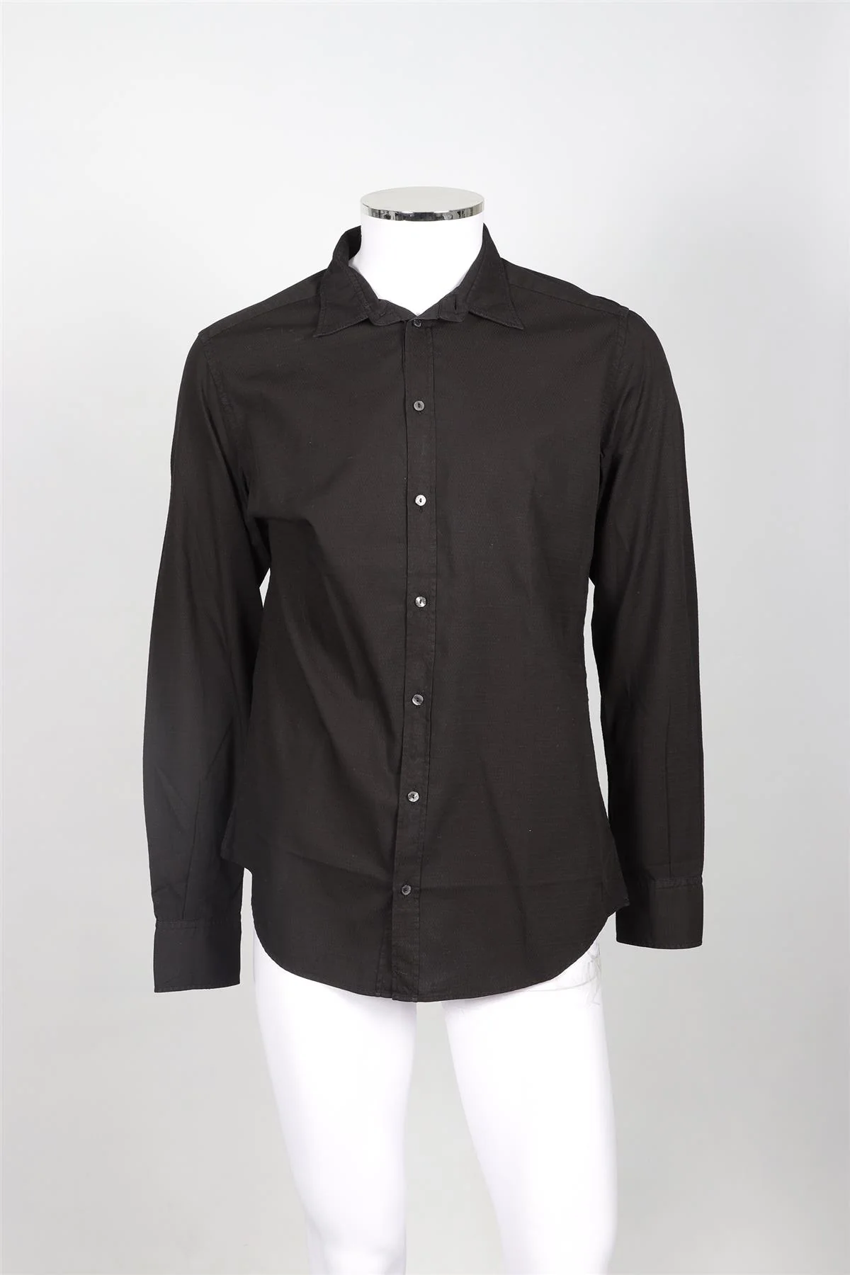 DOLCE & GABBANA BLACK MEN'S COTTON SHIRT UK/US COLLAR 16 UK/US CHEST 40 - Image 2