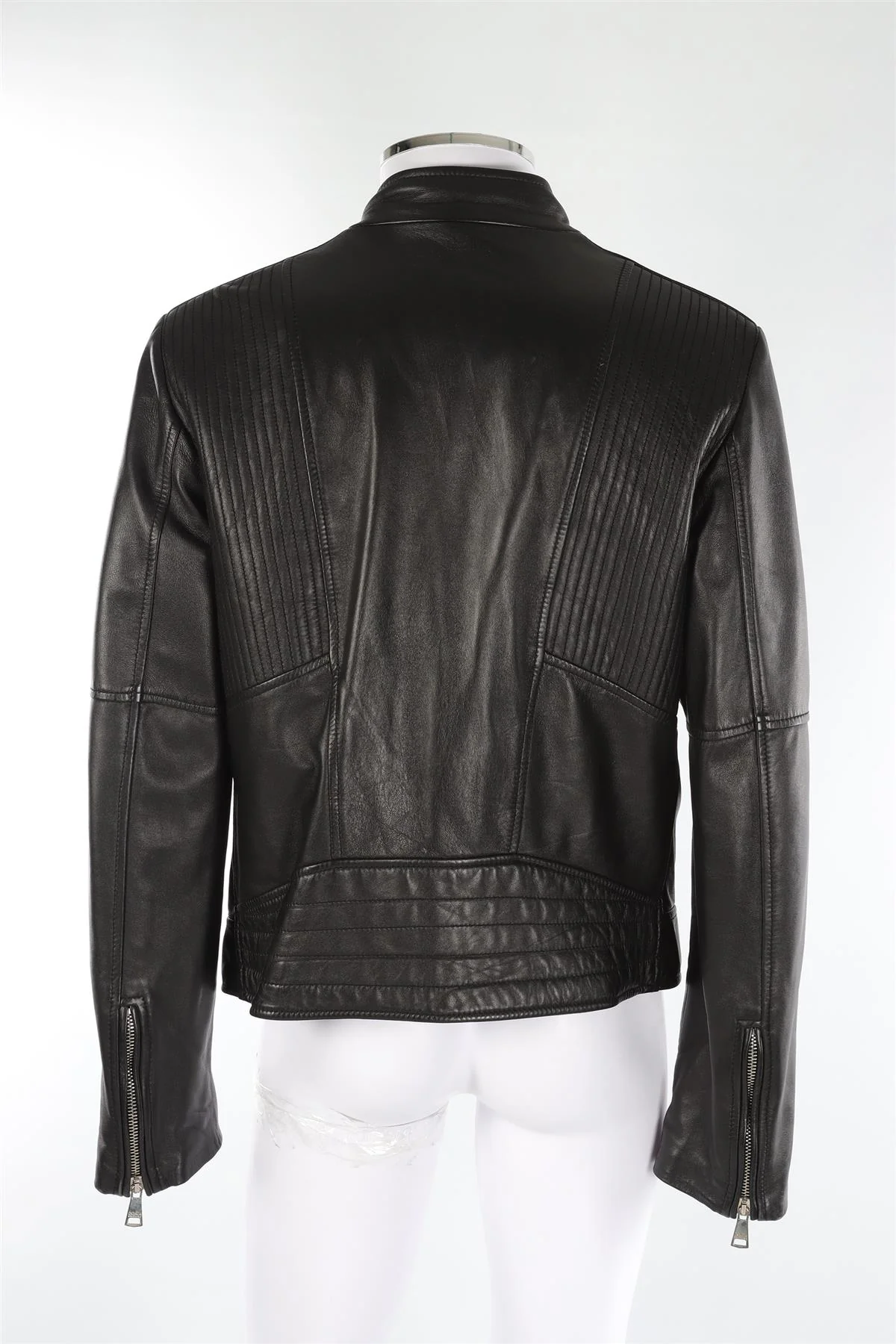 DOLCE & GABBANA BLACK MEN'S LEATHER JACKET IT 54 UK 44 - Image 4
