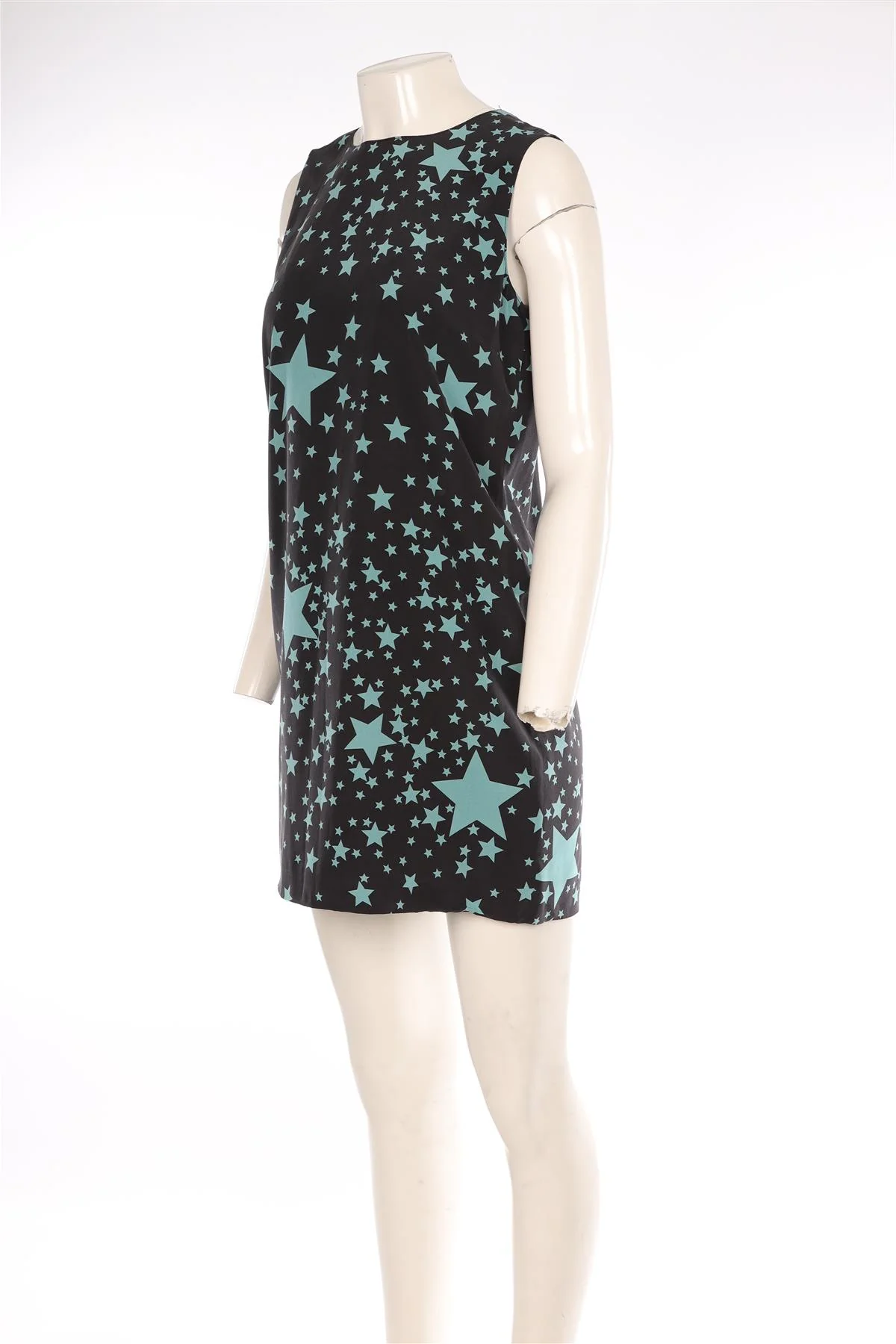 DOLCE & GABBANA BLACK SILK MINI DRESS IT 44 UK 12 - Image 3