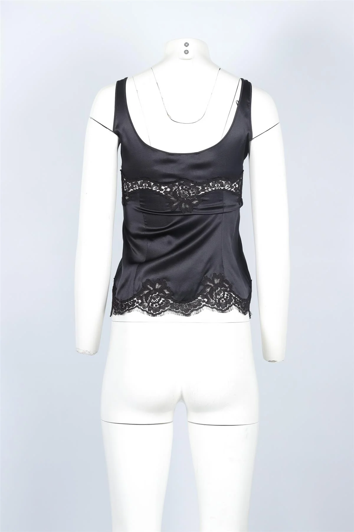 DOLCE & GABBANA BLACK SILK TOP IT 38 UK 6 - Image 4