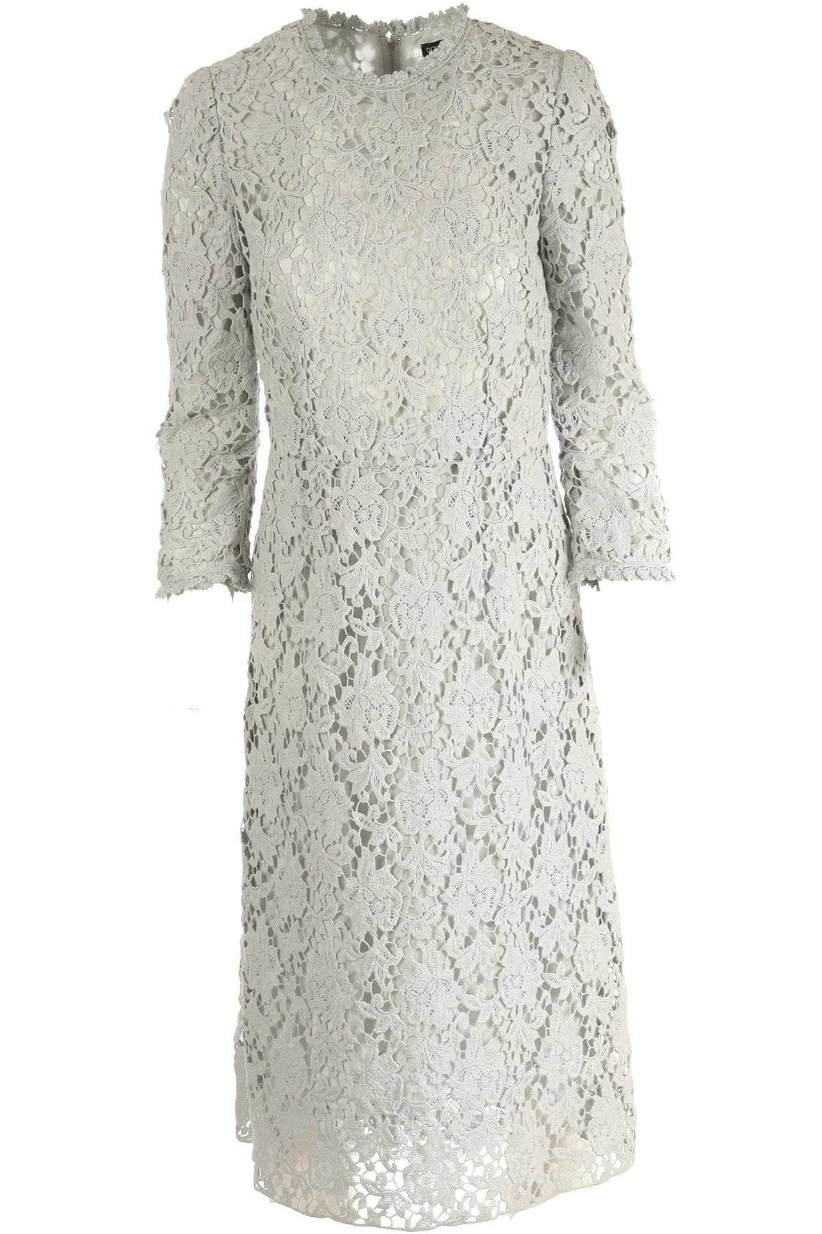 DOLCE & GABBANA BLUE LACE MIDI DRESS IT 42 UK 10