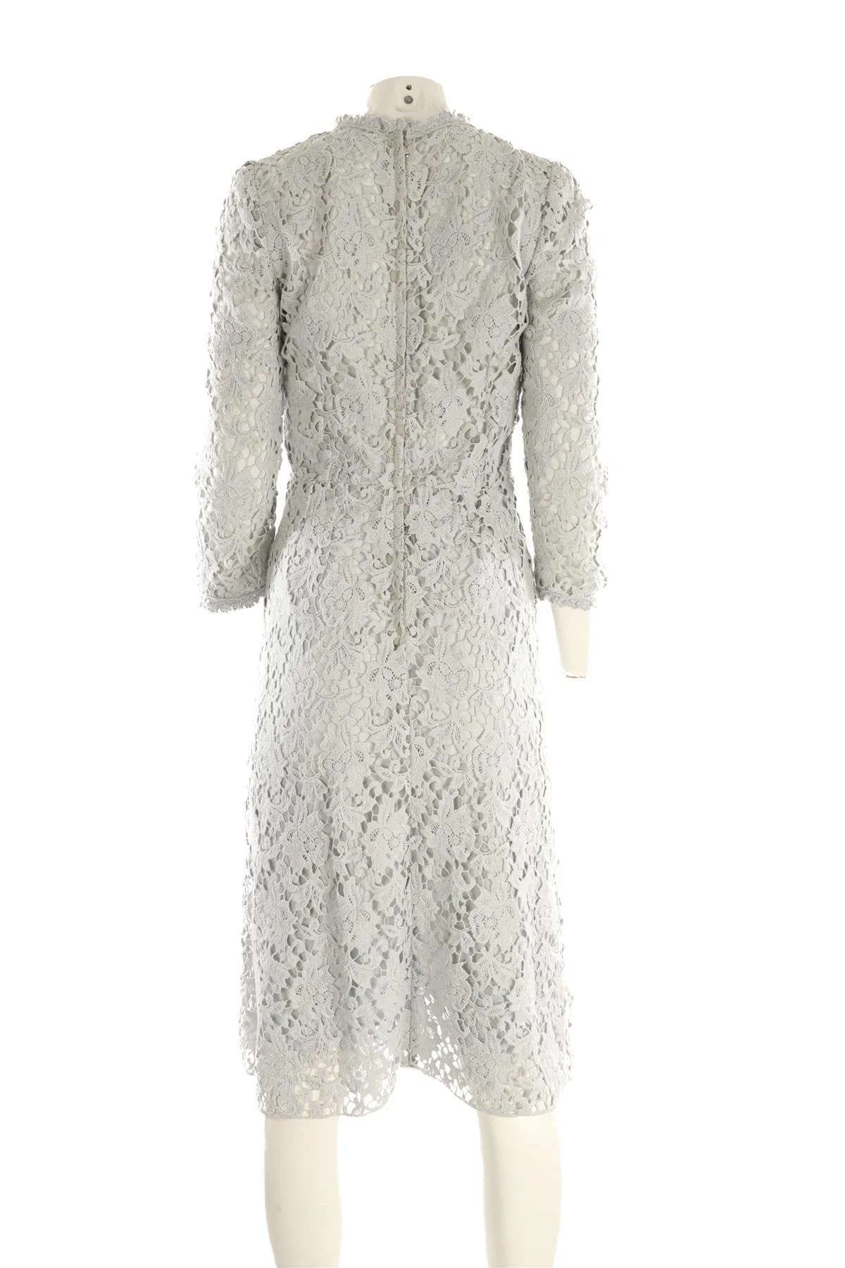 DOLCE & GABBANA BLUE LACE MIDI DRESS IT 42 UK 10 - Image 4