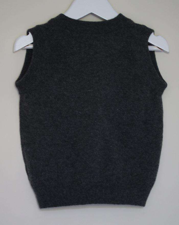 DOLCE & GABBANA BOYS GREY KNIT VEST 2 YEARS - Image 2