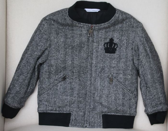 DOLCE & GABBANA BOYS GREY WOOL JACKET 2 YEARS - Image 2