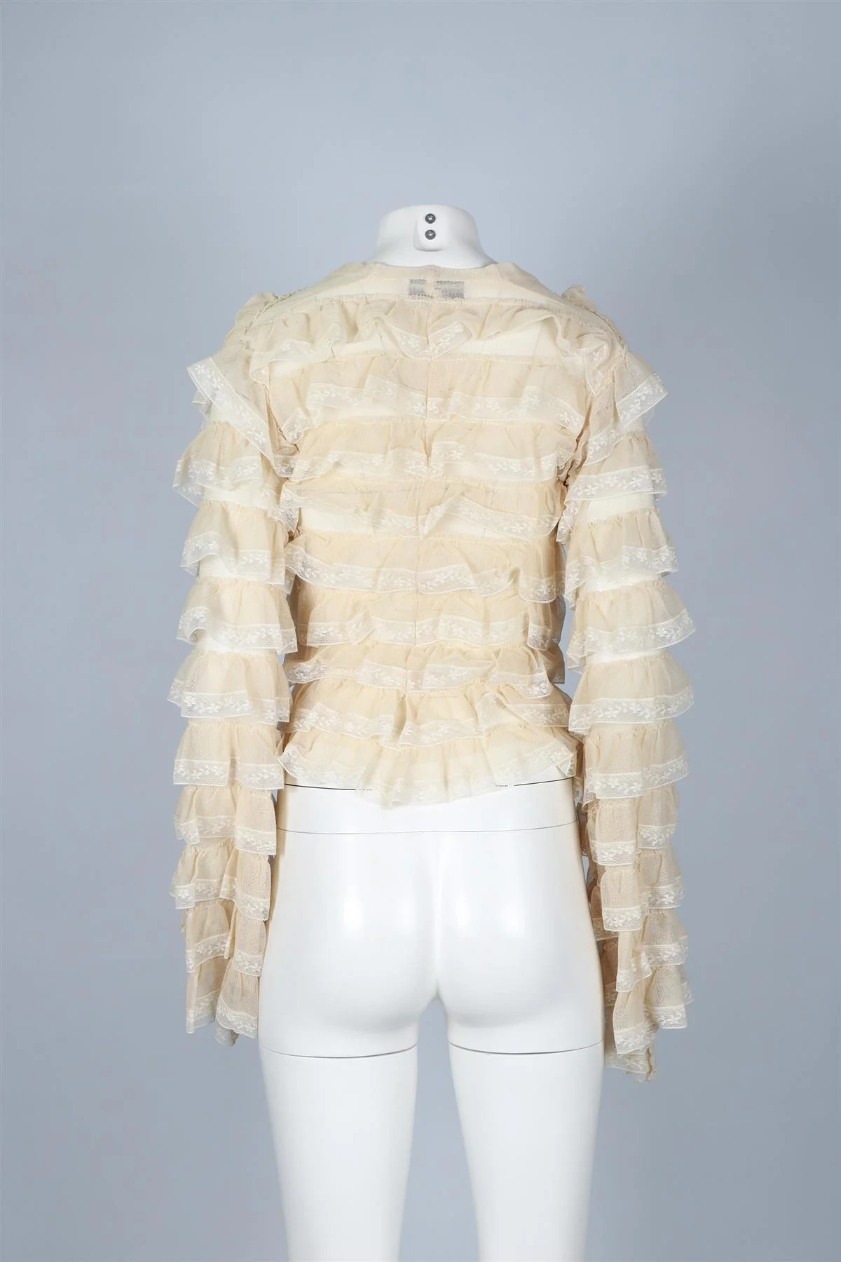 DOLCE & GABBANA CREAM LACE AND MESH CARDIGAN IT 40 UK 8 - Image 4