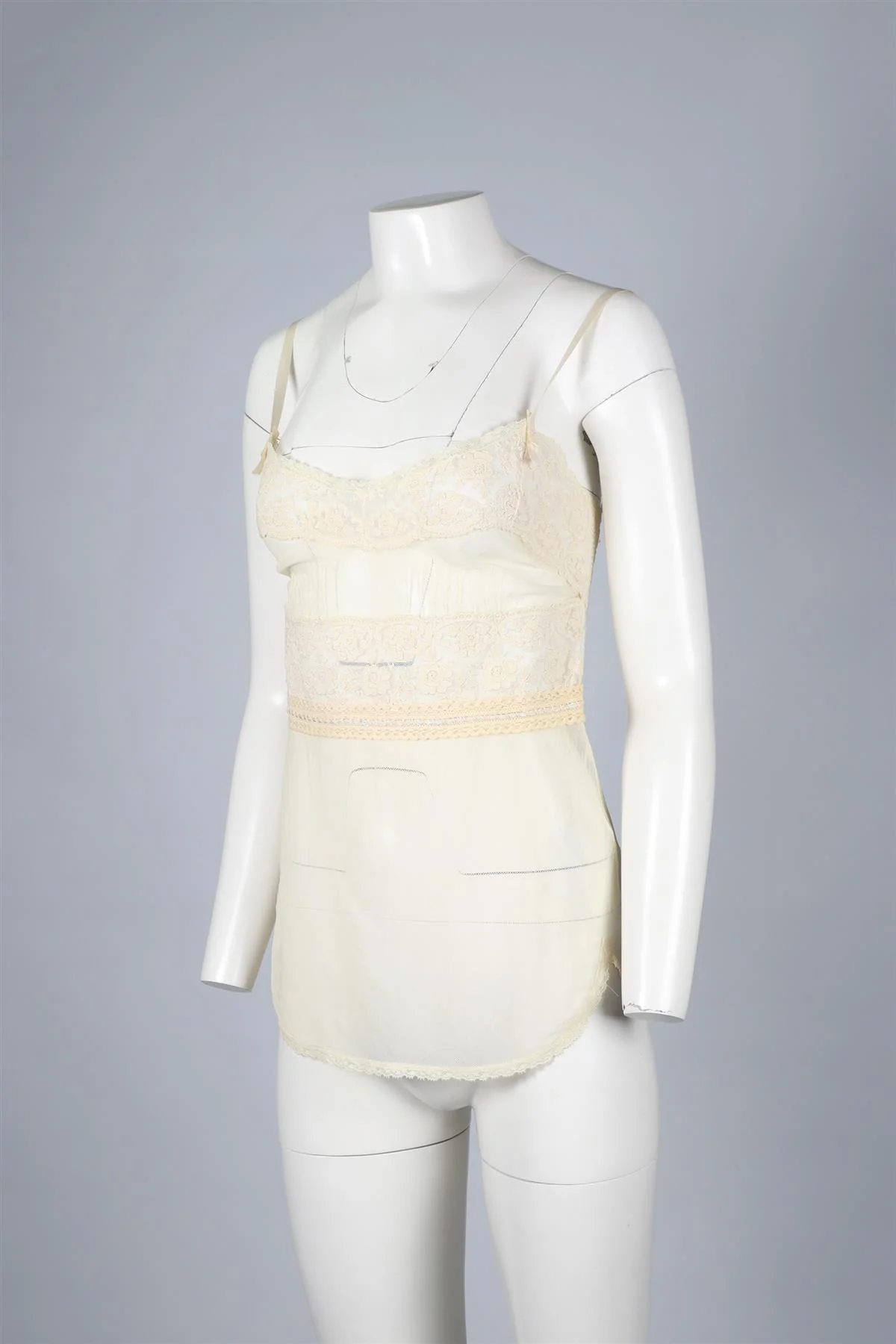 DOLCE & GABBANA CREAM MESH TOP IT 42 UK 10 - Image 3