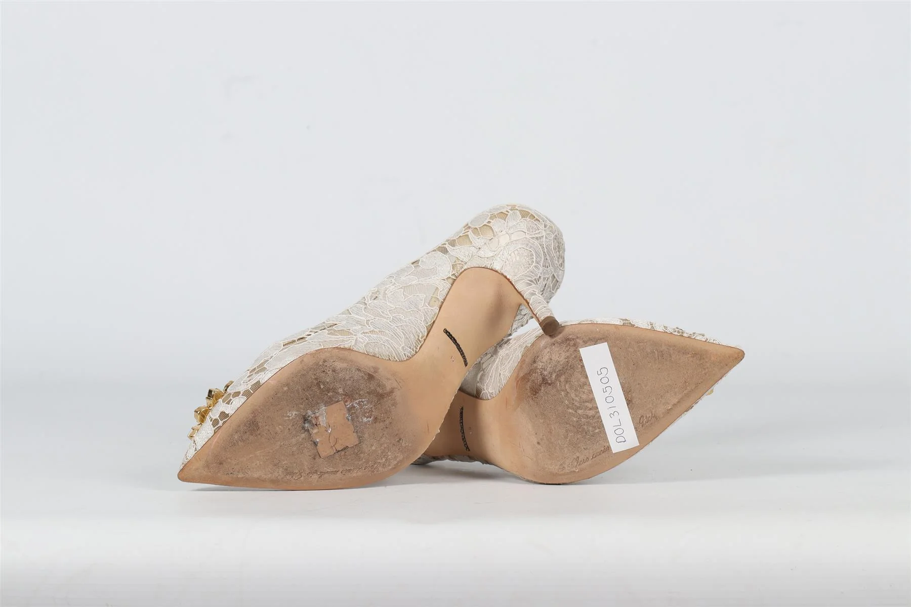 DOLCE & GABBANA CRYSTAL AND LACE PUMPS EU 39 UK 6 US 9 - Image 6