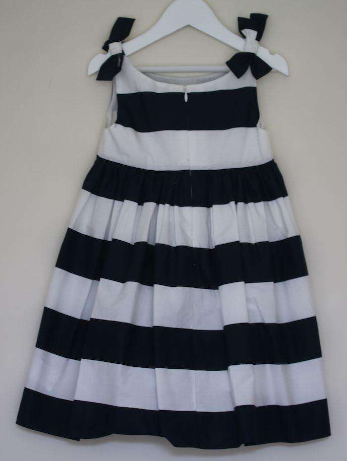 DOLCE & GABBANA GIRLS BLUE & WHITE STRIPED DRESS 4 YEARS - Image 4