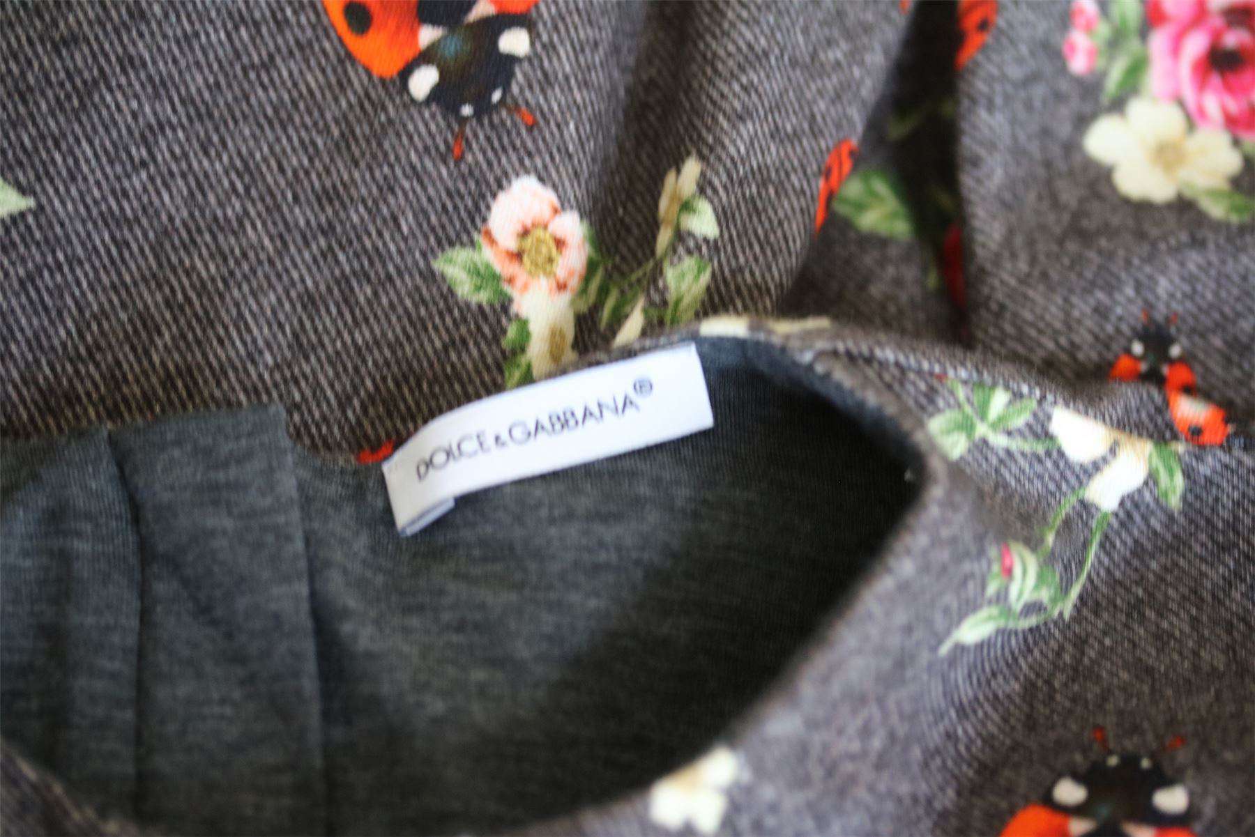 DOLCE & GABBANA GIRLS GREY COCCINELLE DRESS 5 YEARS - Image 4