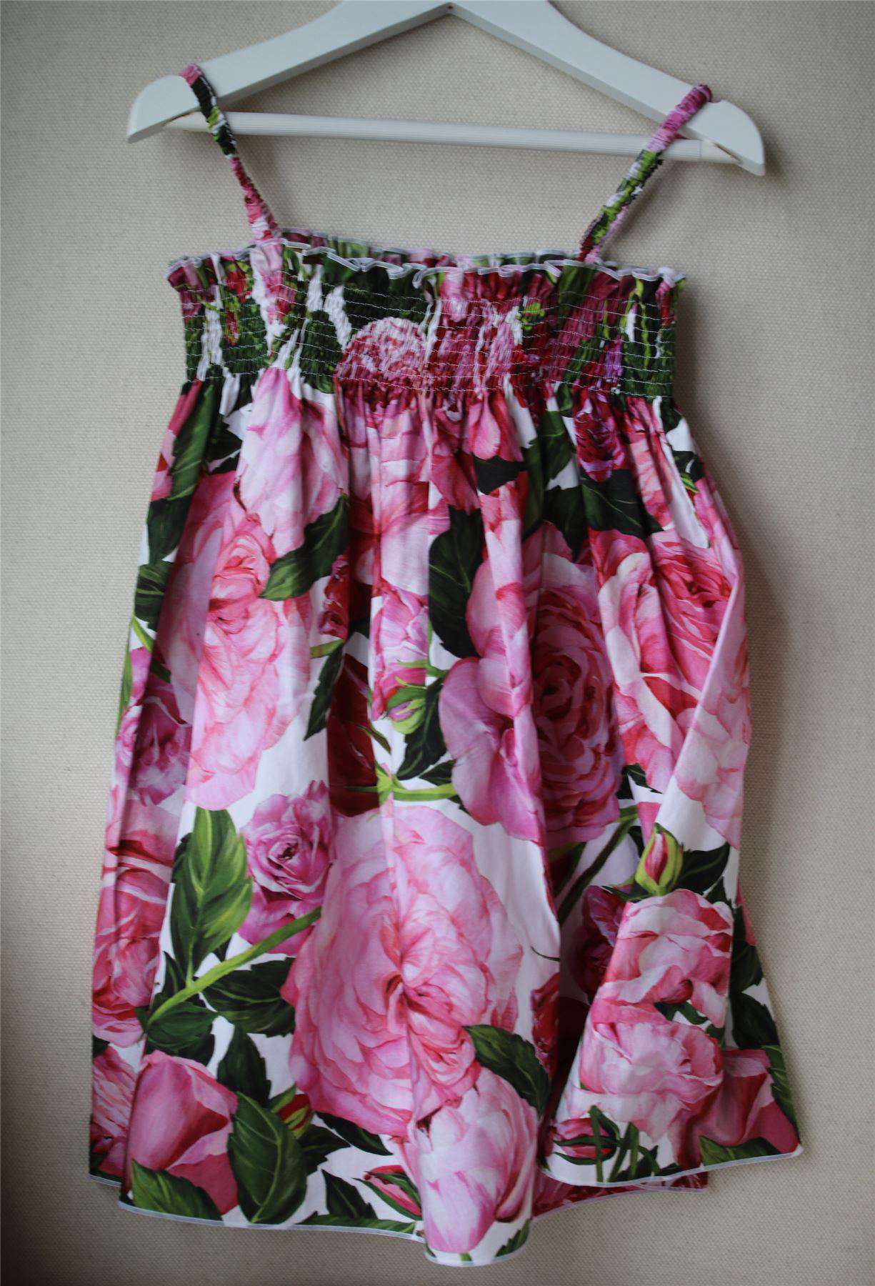DOLCE & GABBANA GIRLS PINK & WHITE ROSE DRESS 4 YEARS - Image 2
