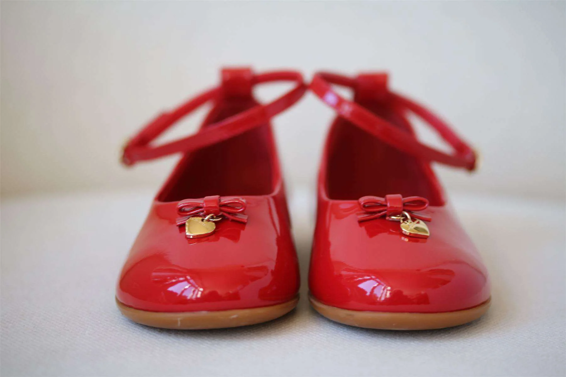 DOLCE & GABBANA GIRLS RED PATENT LEATHER SHOES EU 25 UK 8 - Image 2