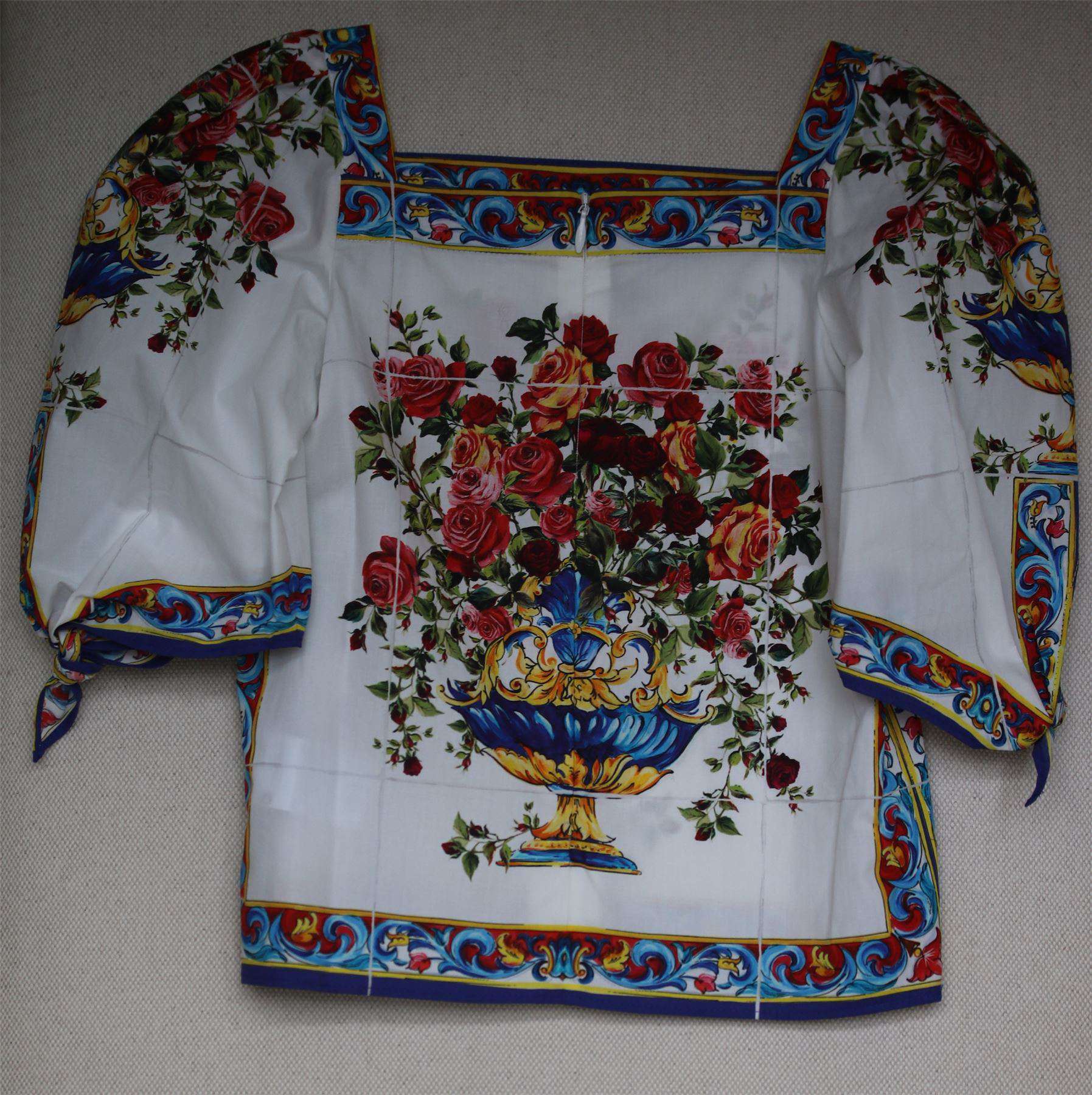 DOLCE & GABBANA GIRLS VASO FIORI BLOUSE 5 YEARS - Image 6