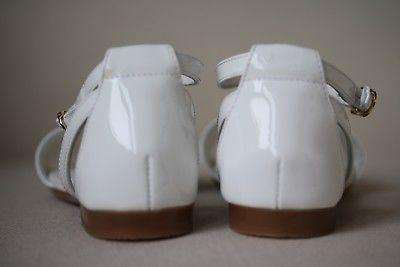 DOLCE & GABBANA GIRLS WHITE PATENT LEATHER SANDALS EU 24 UK 7 - Image 4