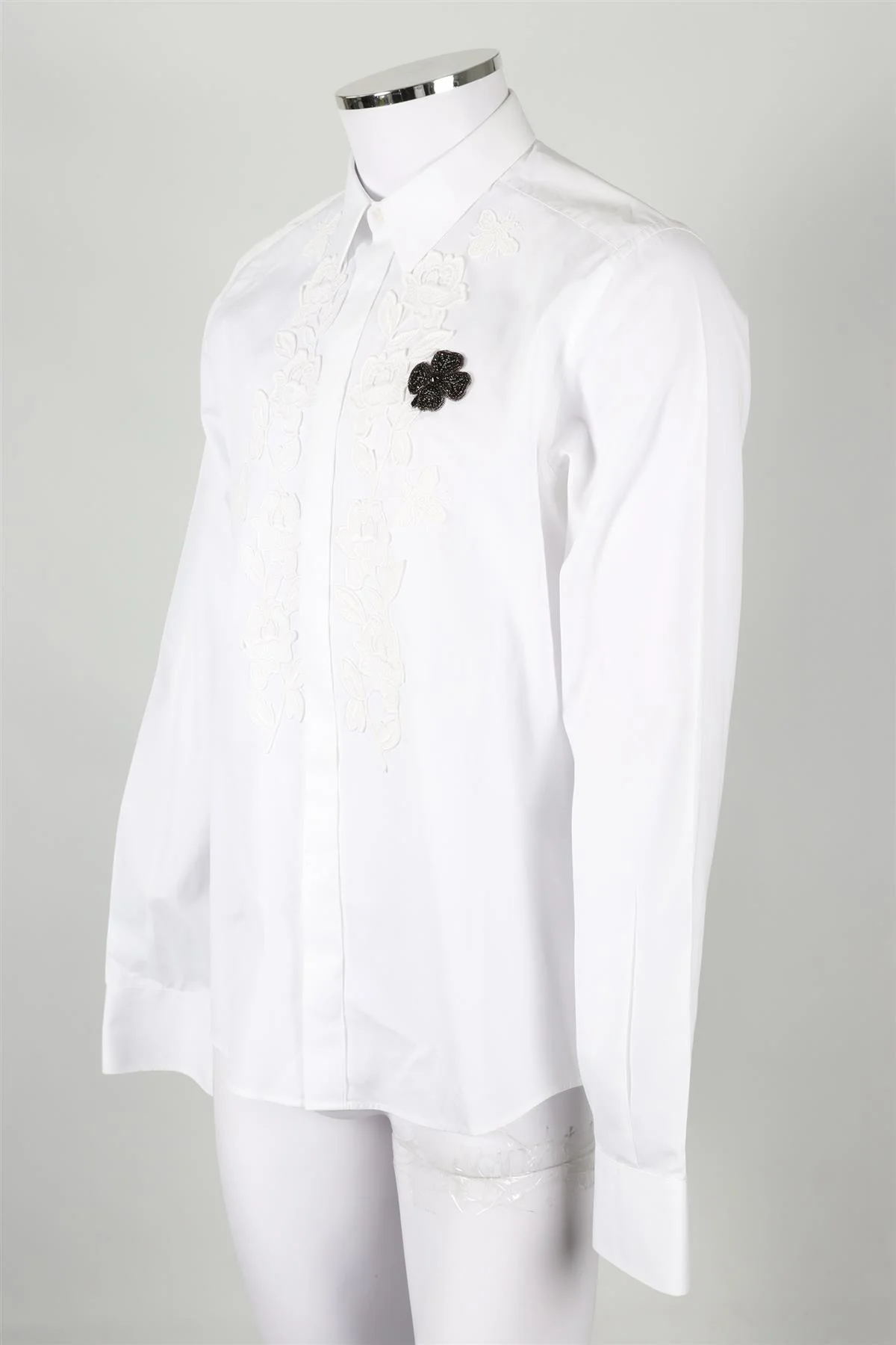 DOLCE & GABBANA GOLD WHITE MEN'S COTTON SHIRT SIZE 16.5 XXLARGE - Image 3