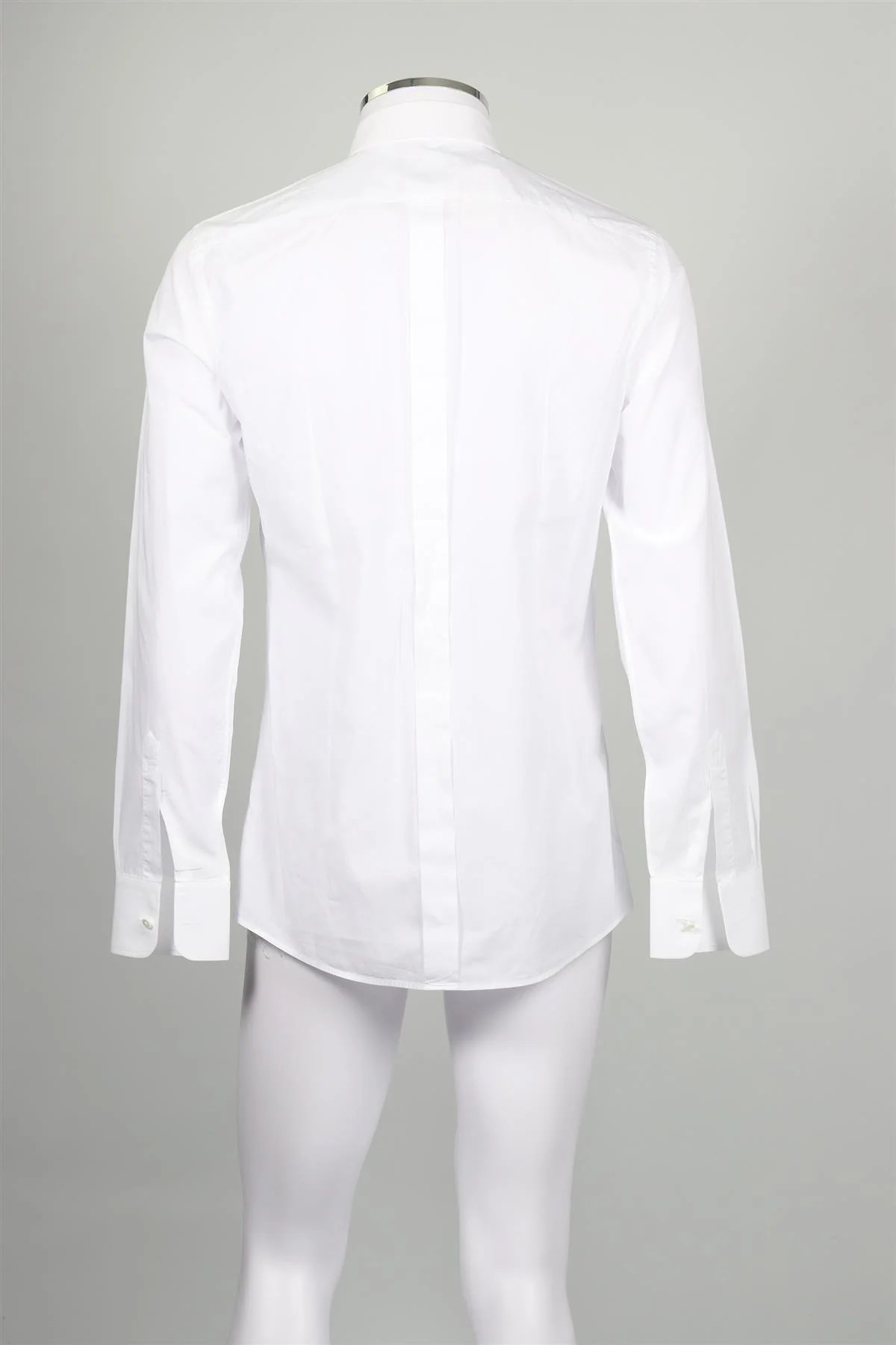 DOLCE & GABBANA GOLD WHITE MEN'S COTTON TUXEDO SHIRT EU COLLAR 41 UK 16 - Image 4