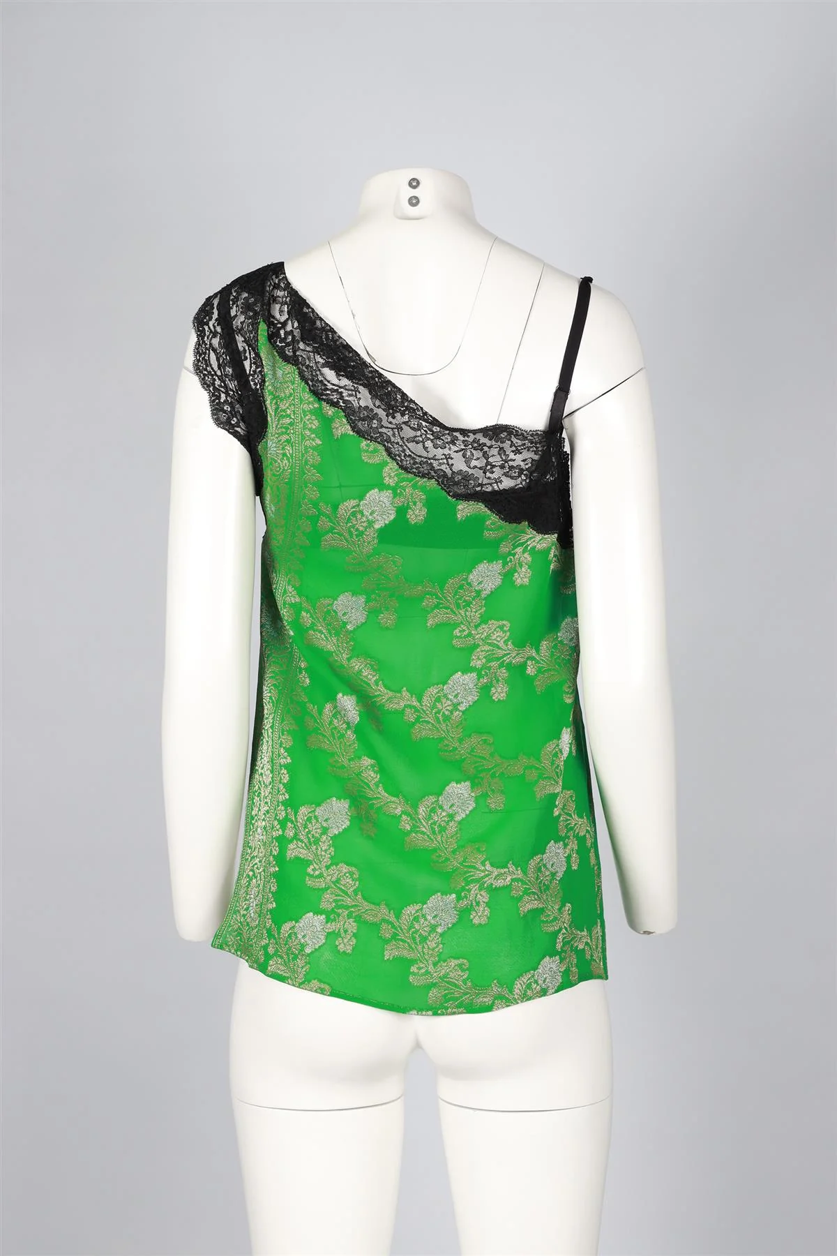 DOLCE & GABBANA GREEN SILK TOP IT 42 UK 10 - Image 4
