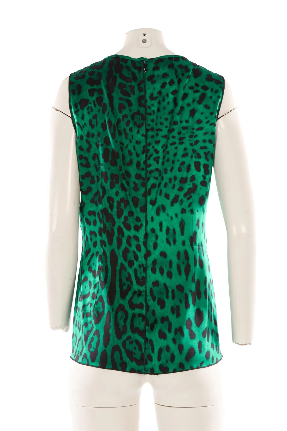 DOLCE & GABBANA GREEN SILK TOP IT 46 - Image 4