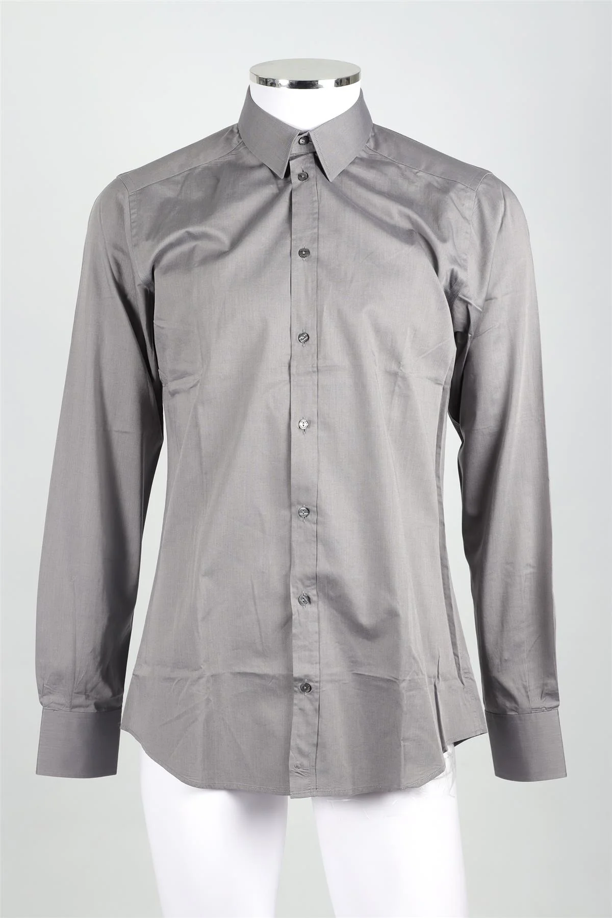 DOLCE & GABBANA GREY MEN'S COTTON SHIRT UK/US COLLAR 16 UK/US CHEST 40 - Image 2
