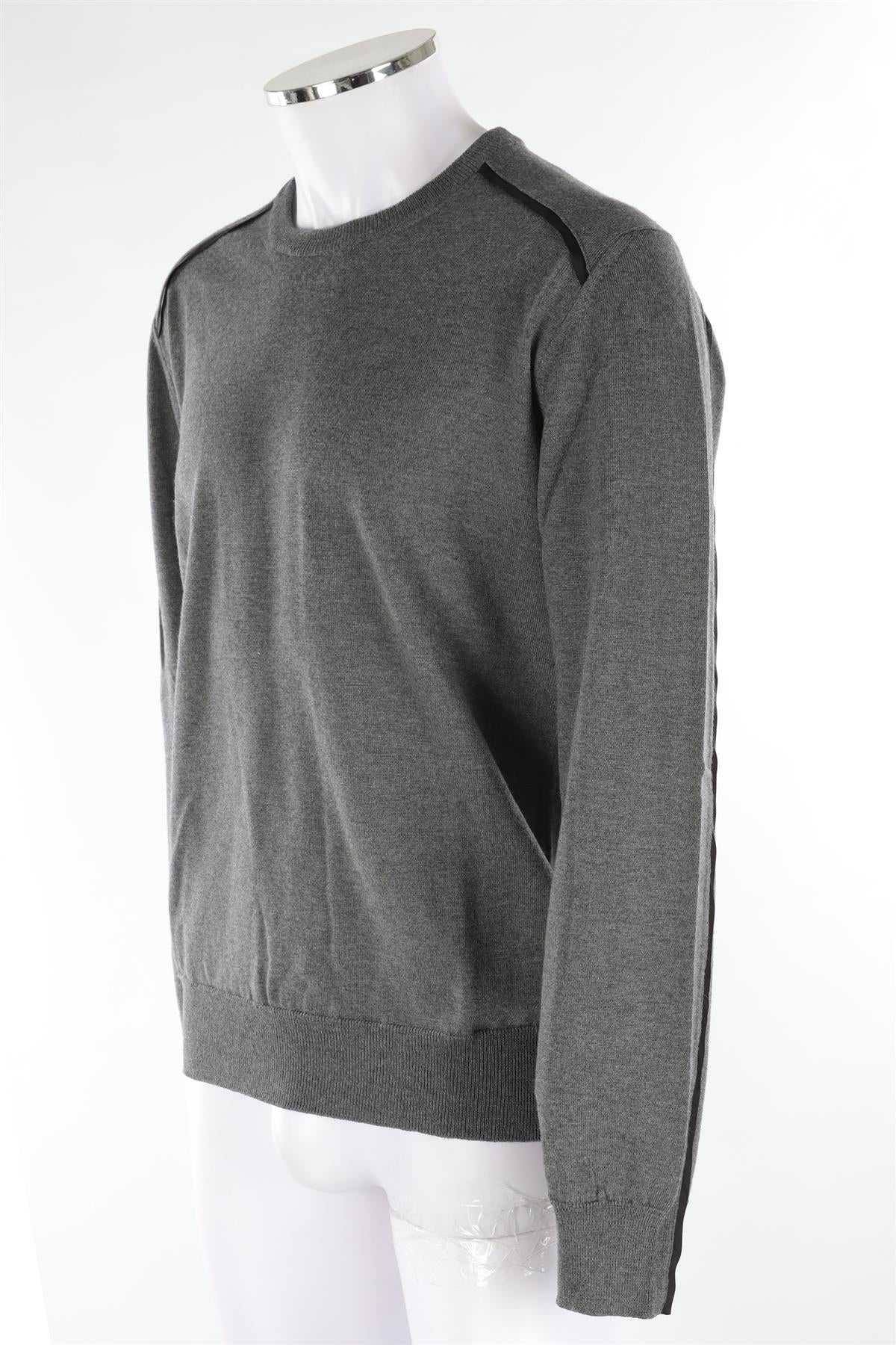 DOLCE & GABBANA GREY MEN'S WOOL SWEATER - Image 3
