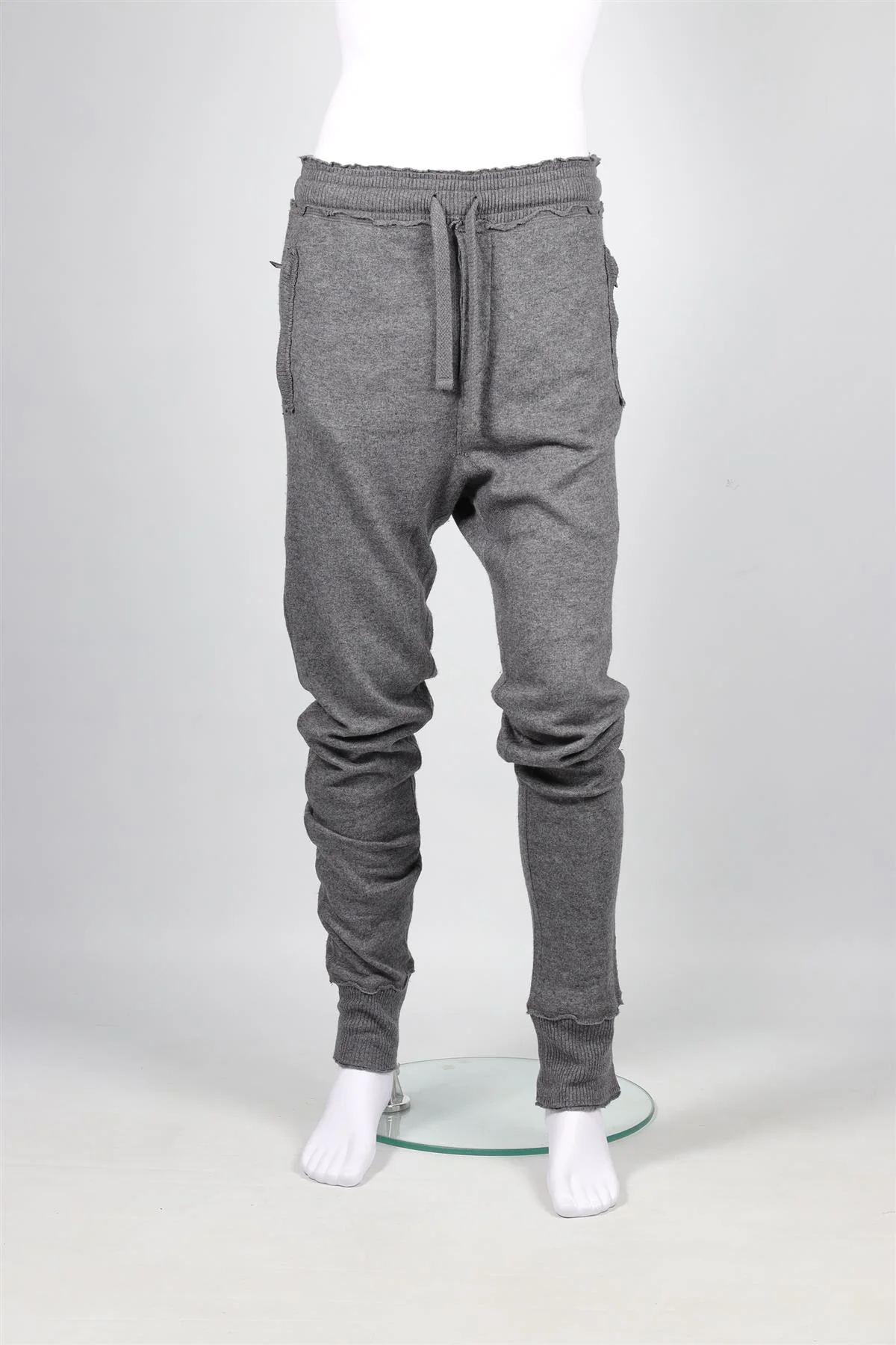 DOLCE & GABBANA GREY MEN'S WOOL TRACK PANTS IT 48 UK/US WAIST 32 - Image 2