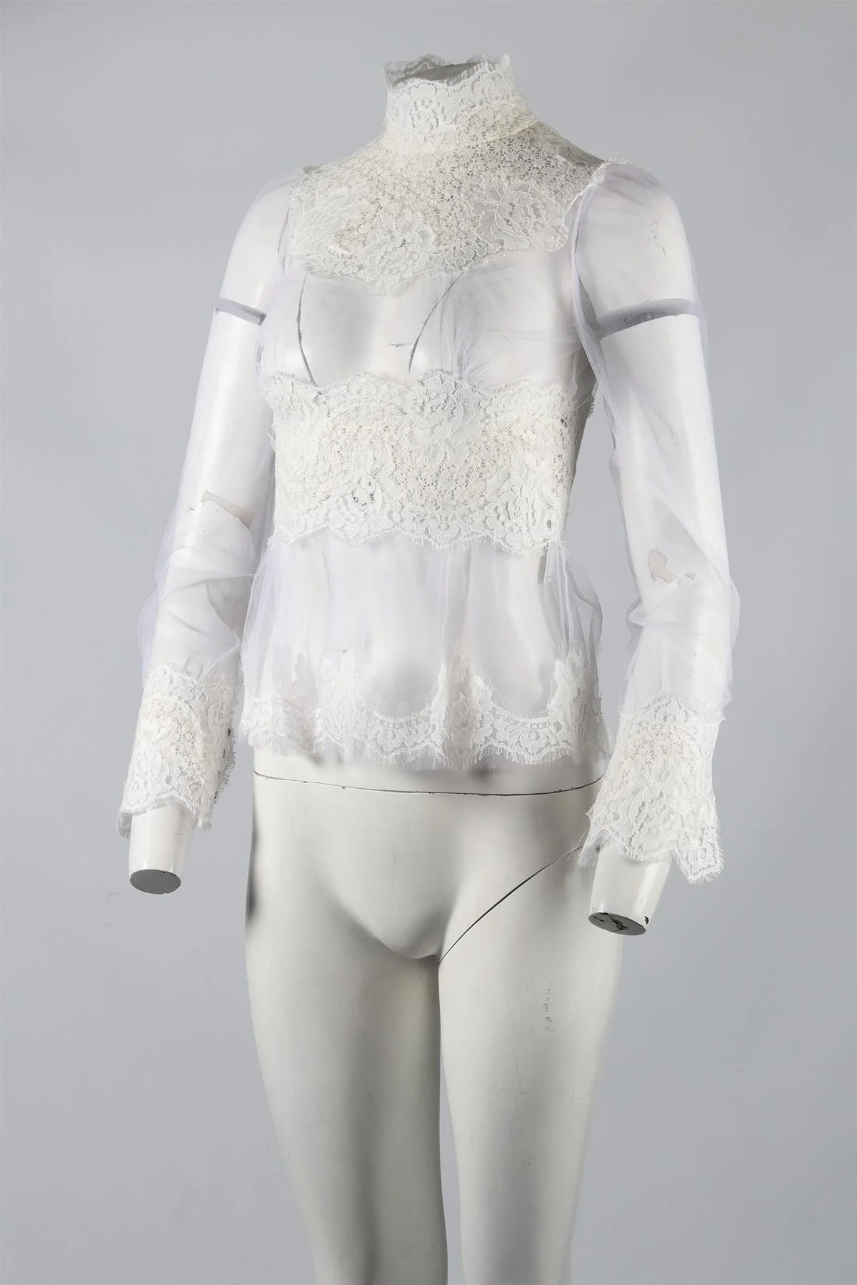 DOLCE & GABBANA LACE AND MESH TOP IT 38 UK 6 - Image 3