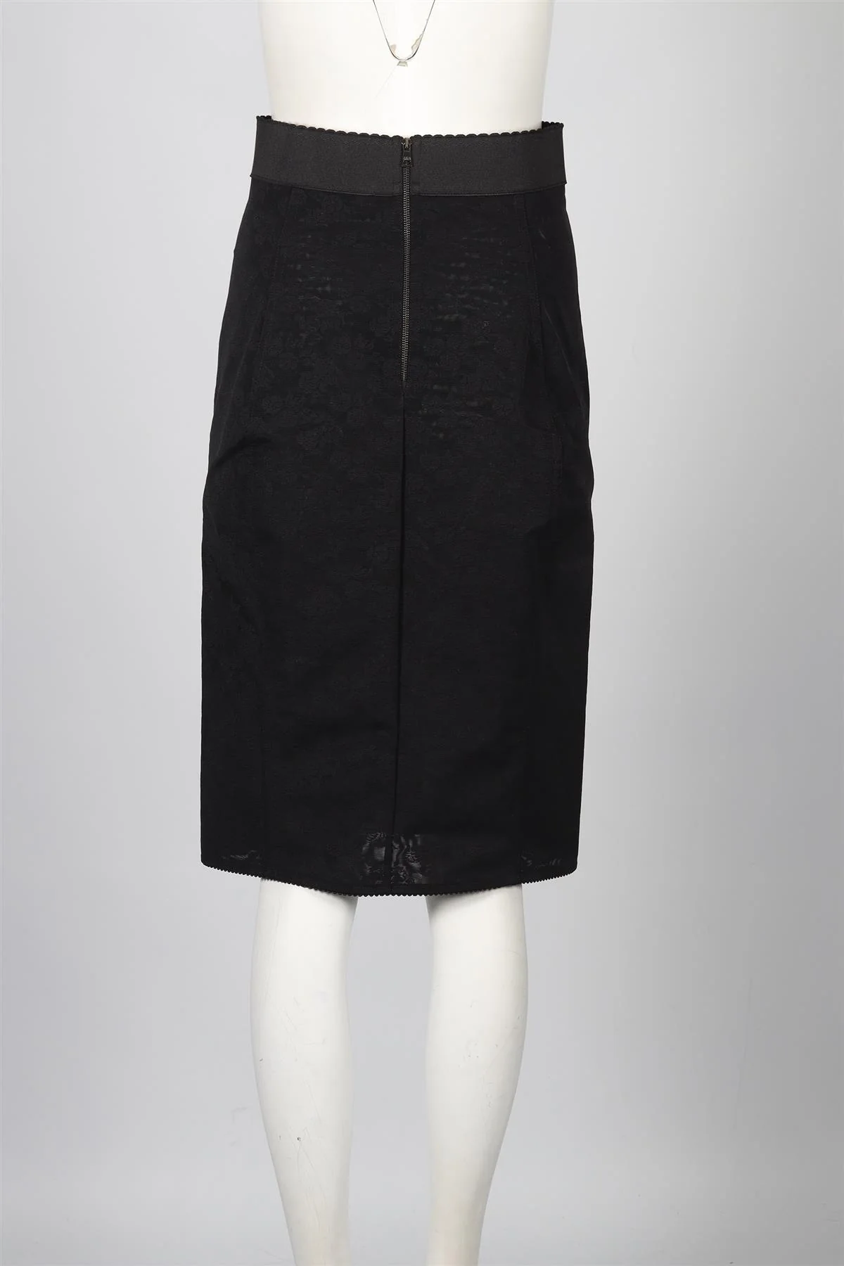DOLCE & GABBANA LACE AND SATIN MINI SKIRT IT 44 UK 12 - Image 4