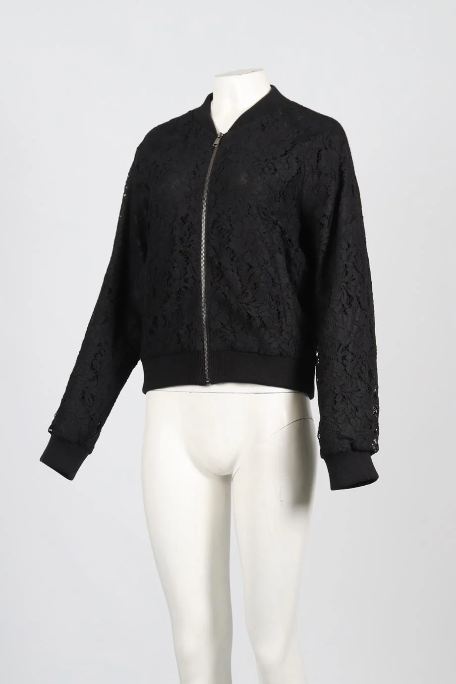 DOLCE & GABBANA LACE BOMBER JACKET IT 46 UK 14 - Image 3