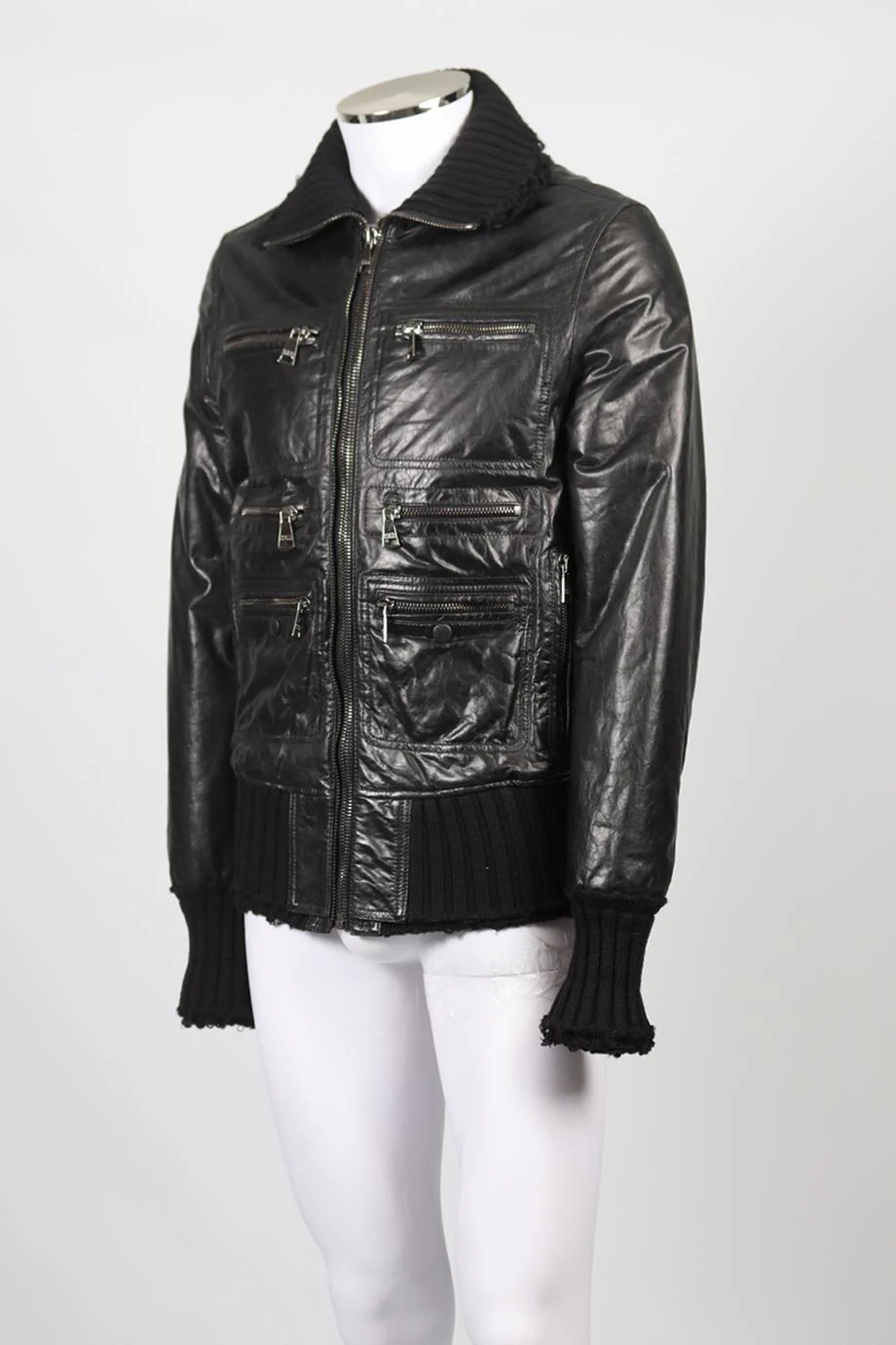 DOLCE & GABBANA MEN'S LEATHER JACKET IT 50 UK/US 40 FR 50 - Image 3