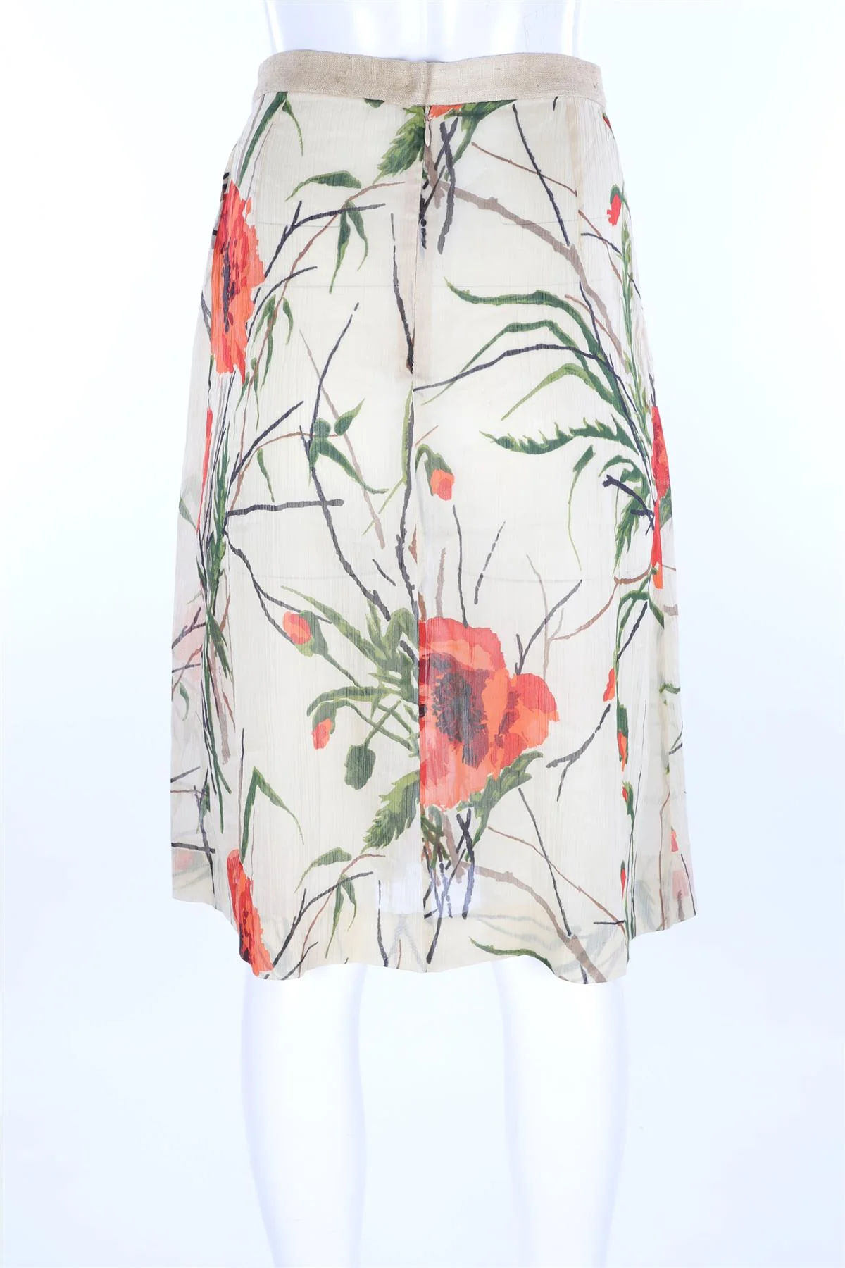 DOLCE & GABBANA MULTI COTTON MIDI SKIRT IT 40 UK 8 - Image 4