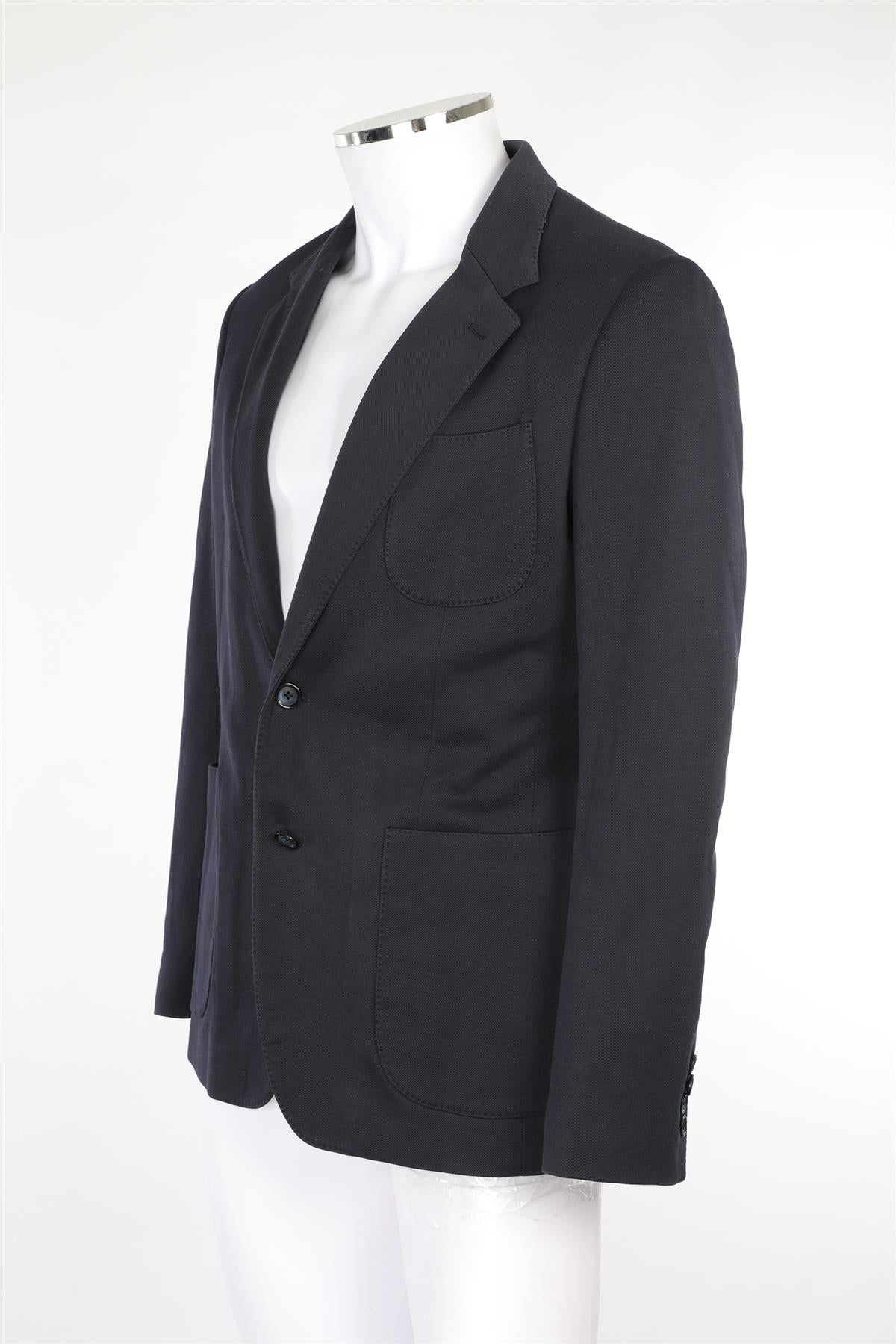 DOLCE & GABBANA NAVY MEN'S COTTON BLAZER IT 50 UK 40 - Image 3