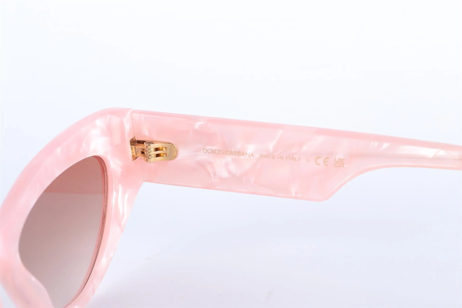 DOLCE & GABBANA PINK CAT EYE ACETATE SUNGLASSES - Image 6