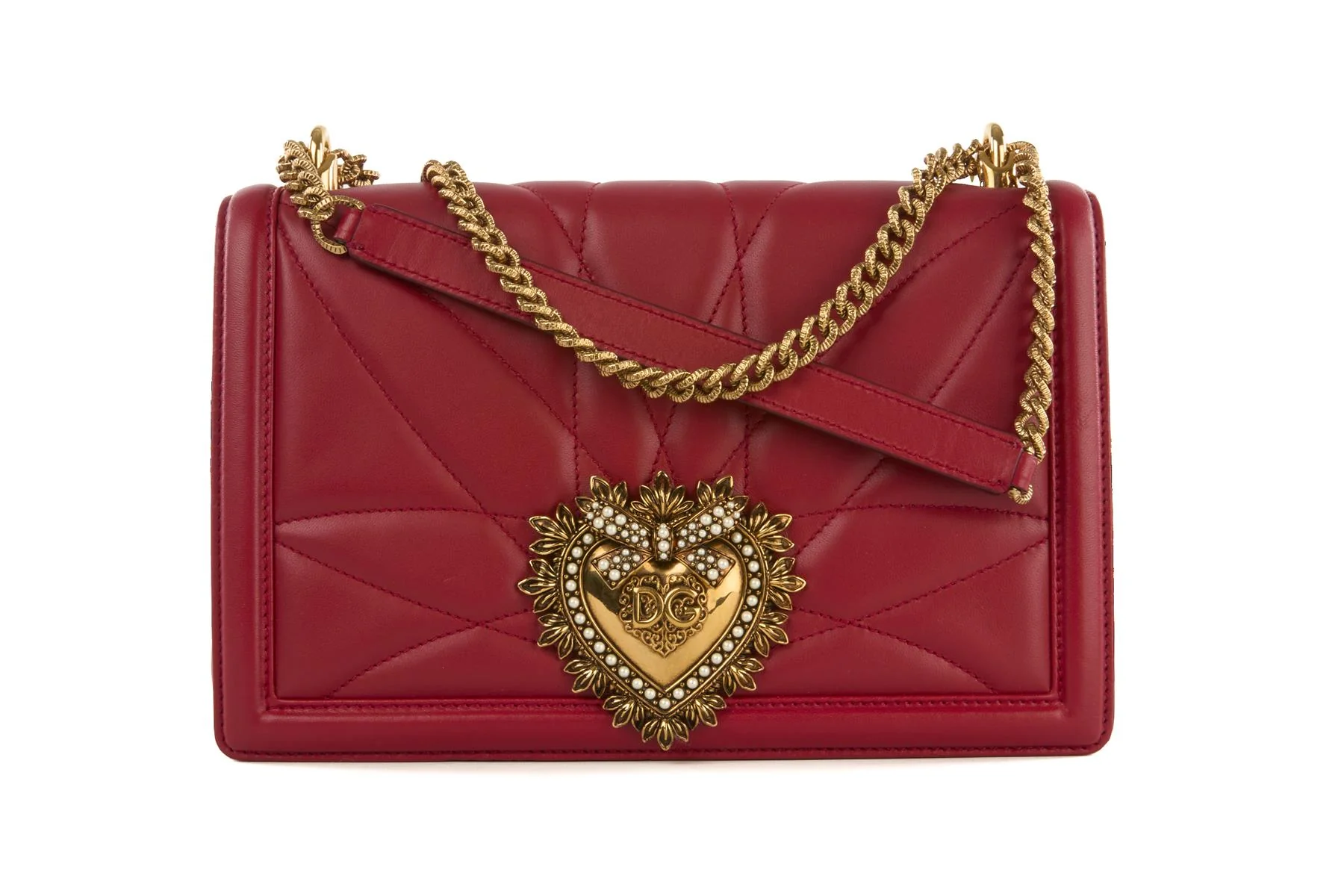 DOLCE & GABBANA RED DEVOTION LARGE LEATHER SHOULDER BAG - Image 2