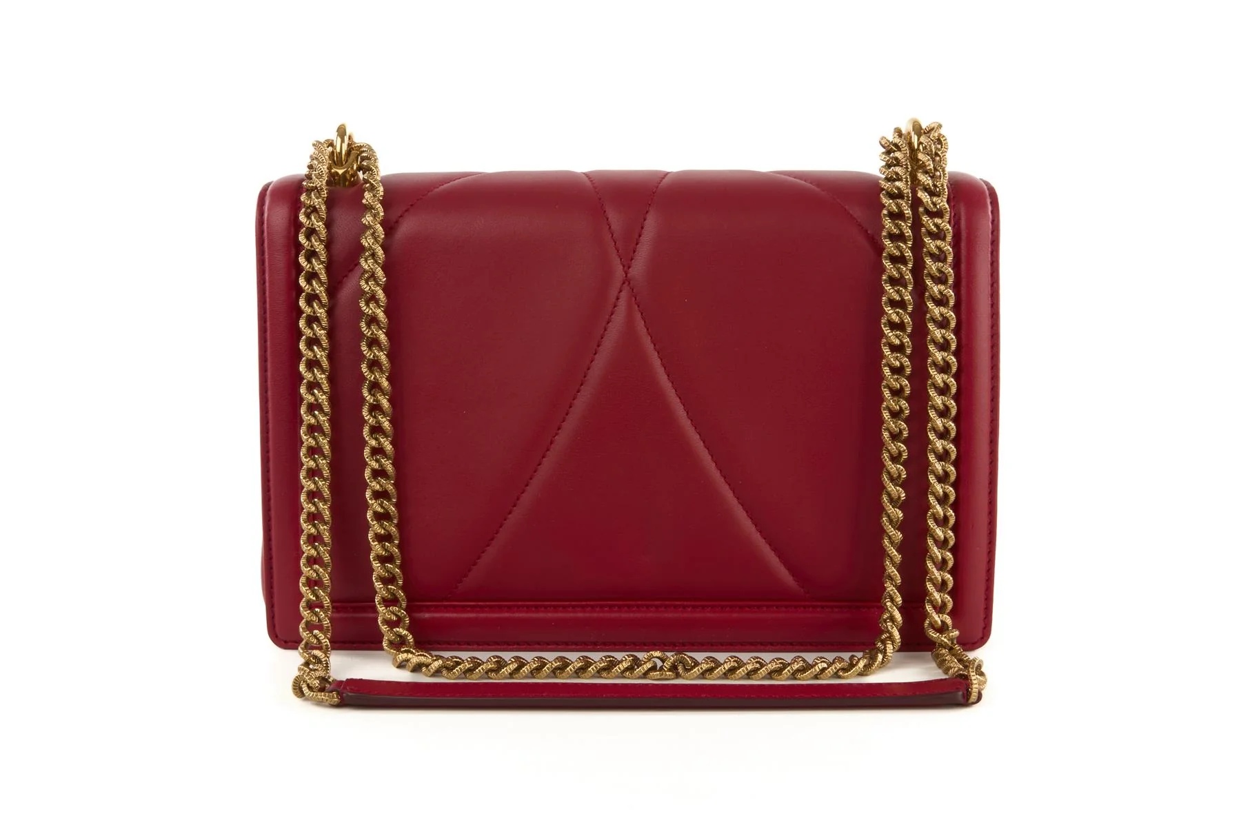 DOLCE & GABBANA RED DEVOTION LARGE LEATHER SHOULDER BAG - Image 8
