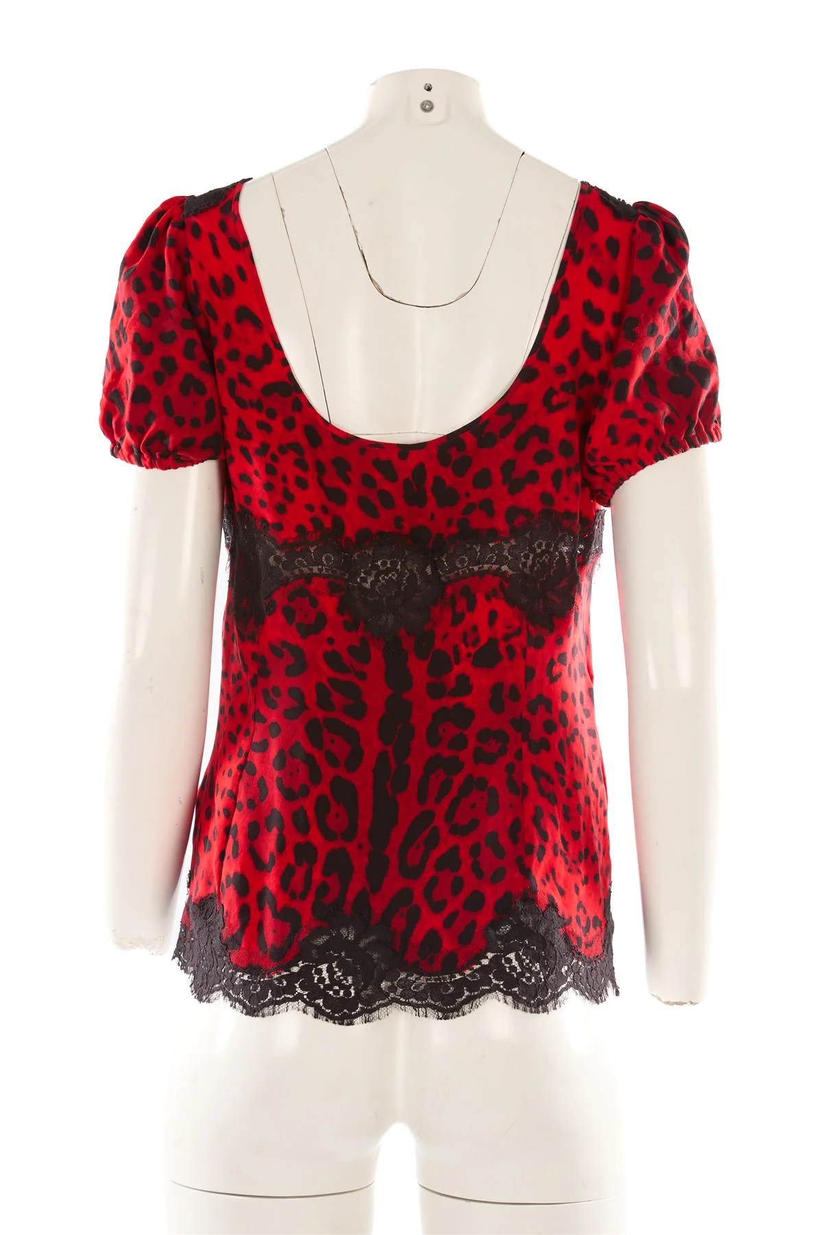 DOLCE & GABBANA RED SILK TOP IT 48 - Image 4