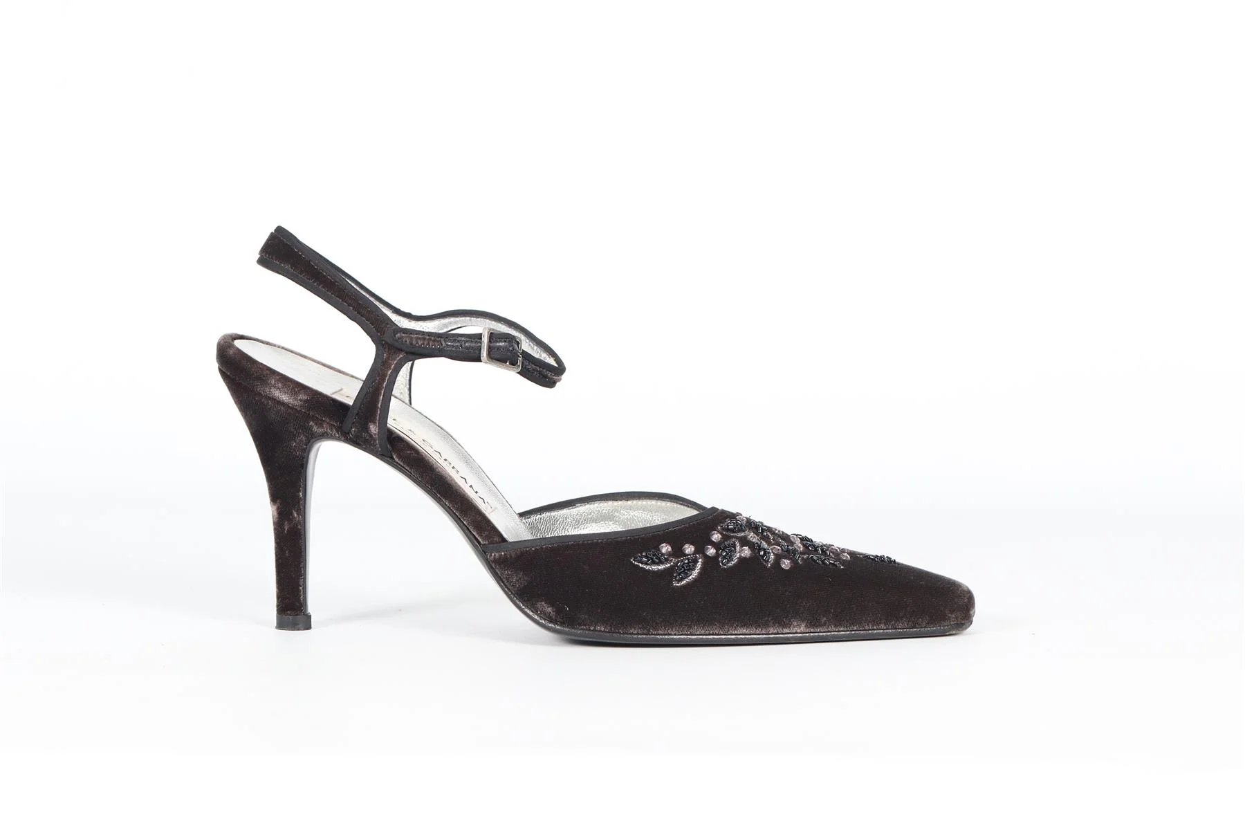 DOLCE & GABBANA VINTAGE VELVET PUMPS EU 37 UK 4 US 7 - Image 2