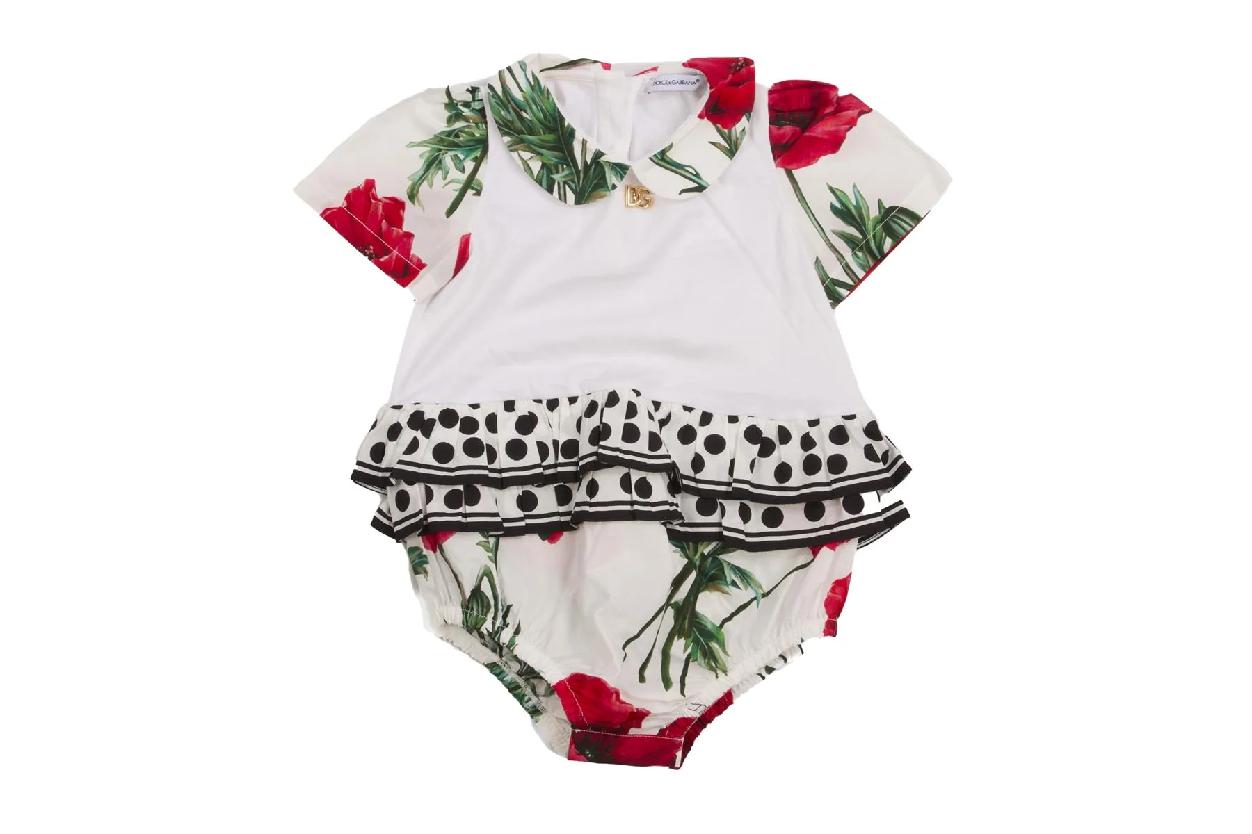 DOLCE & GABBANA WHITE BABY GIRLS ONESIE 12-18 MONTHS - Image 2