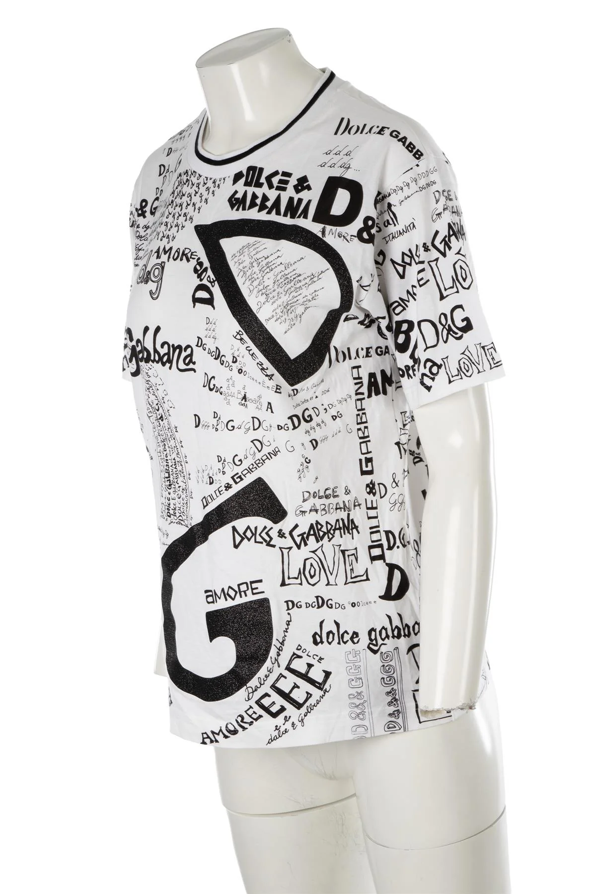 DOLCE & GABBANA WHITE COTTON T-SHIRT IT 42 - Image 3