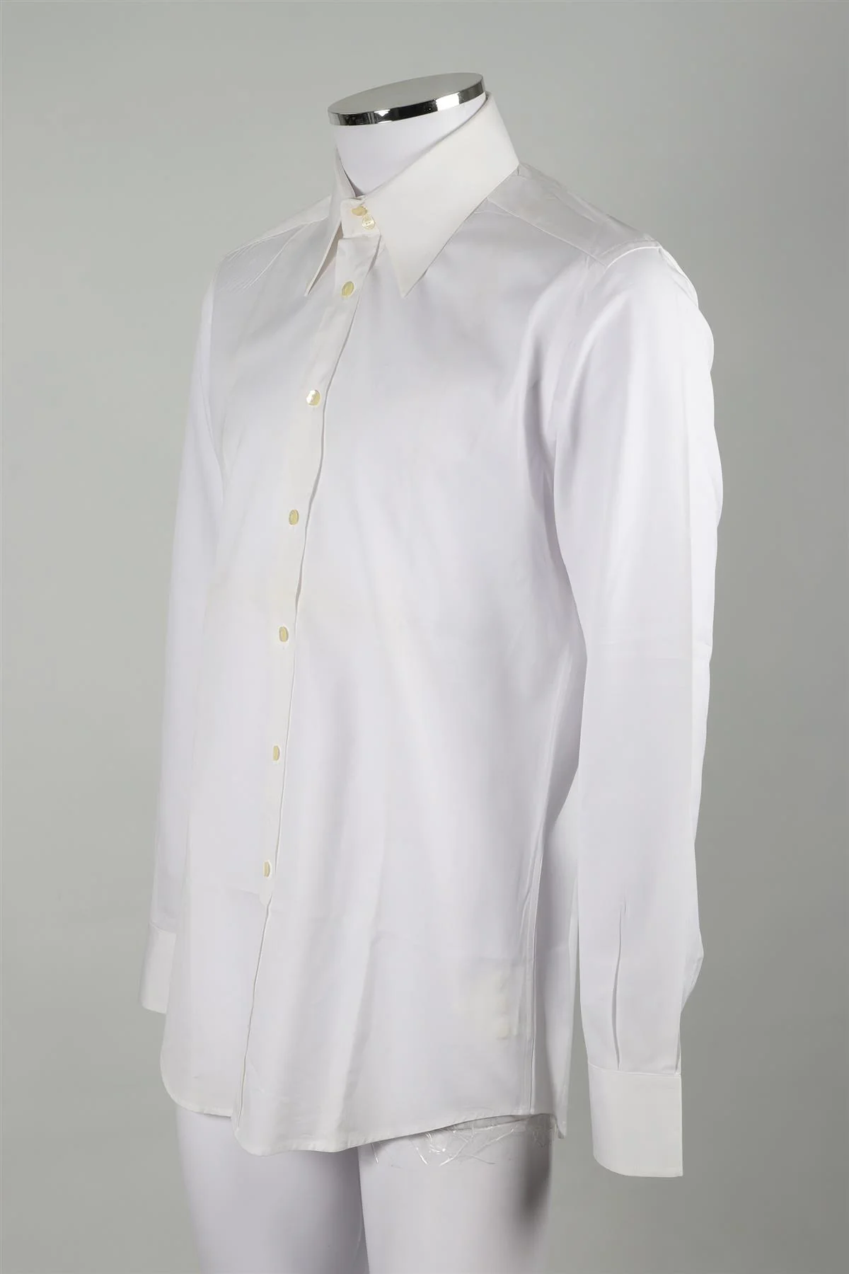 DOLCE & GABBANA WHITE MEN'S SLIM FIT COTTON SHIRT UK/US COLLAR 16 UK/US CHEST 40 - Image 3
