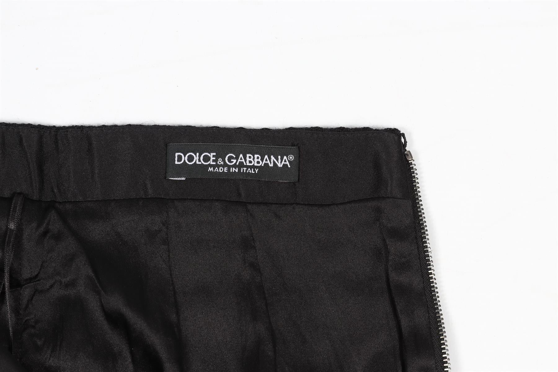 DOLCE & GABBANA WOOL MINI SKIRT IT 36 UK 4 - Image 6