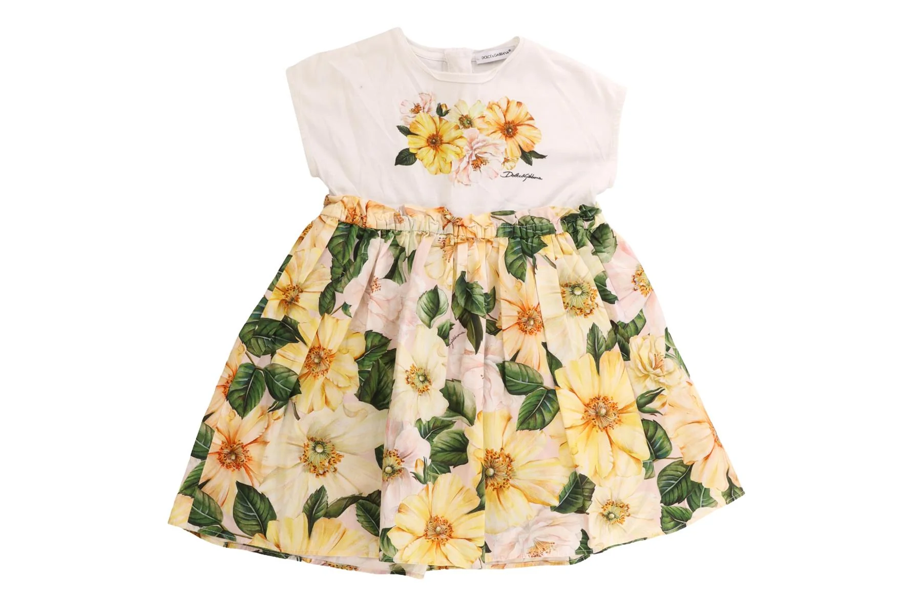 DOLCE & GABBANA YELLOW KIDS GIRLS DRESS 24-30 MONTHS - Image 2