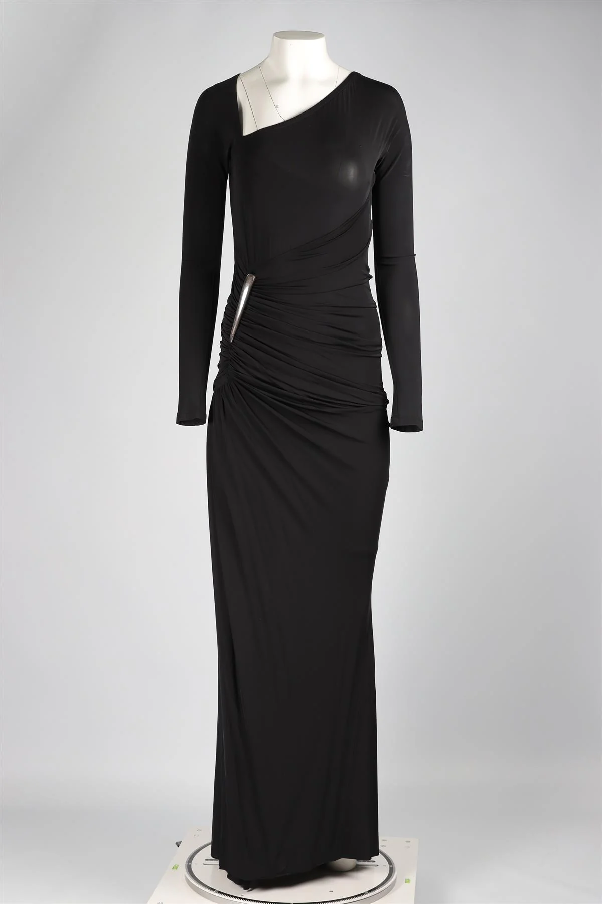 DONNA KARAN BLACK JERSEY MAXI DRESS MEDIUM - Image 2