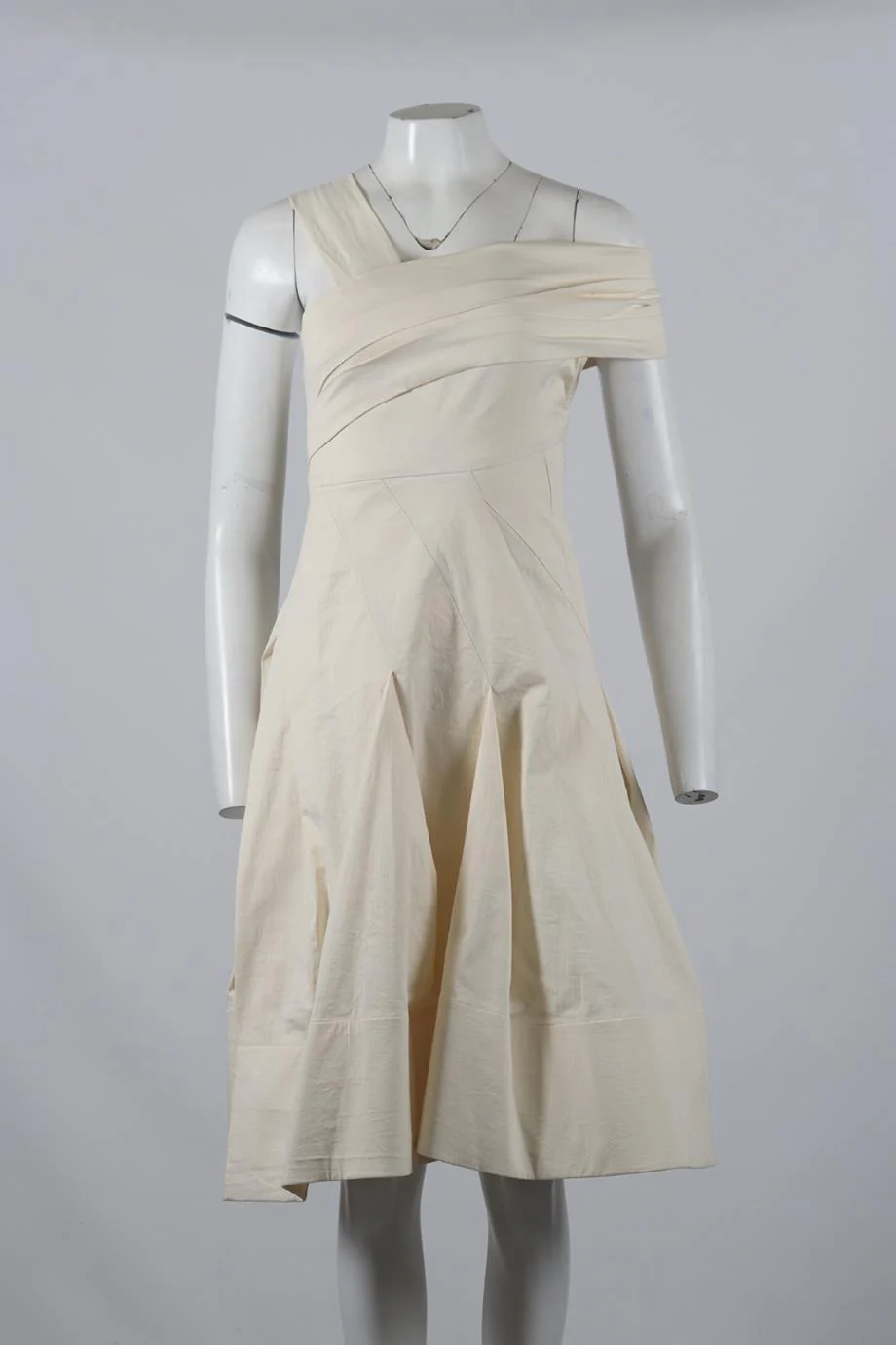 DONNA KARAN COTTON BLEND MIDI DRESS US 2 UK 6 - Image 2
