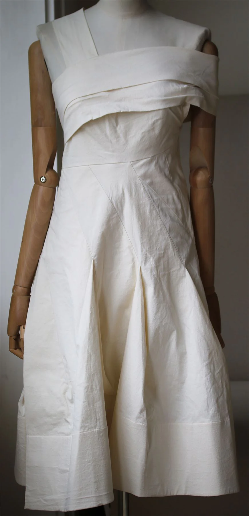 DONNA KARAN OFF SHOULDER PANEL DRESS US 2 UK 6 - Image 2