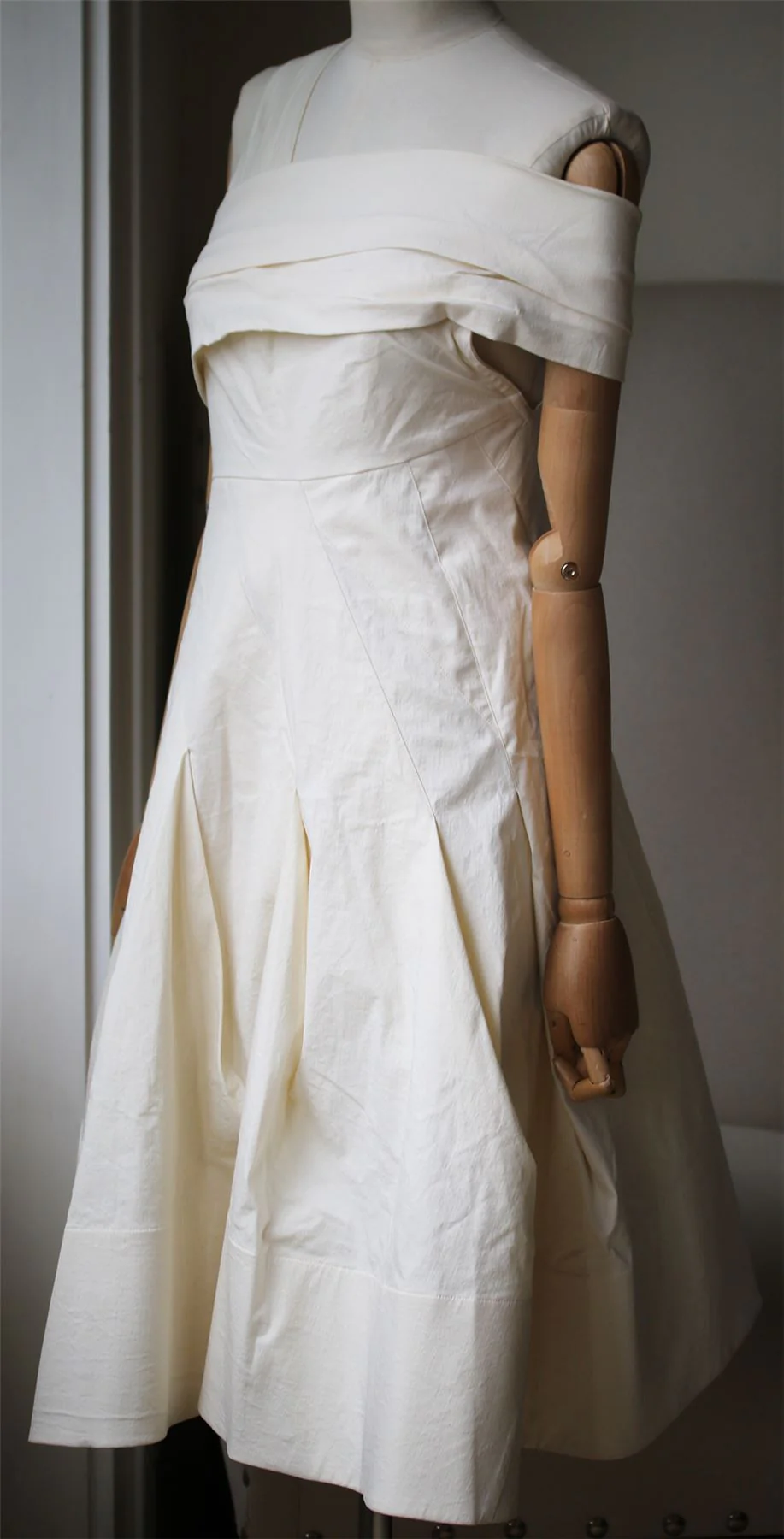 DONNA KARAN OFF SHOULDER PANEL DRESS US 2 UK 6 - Image 3
