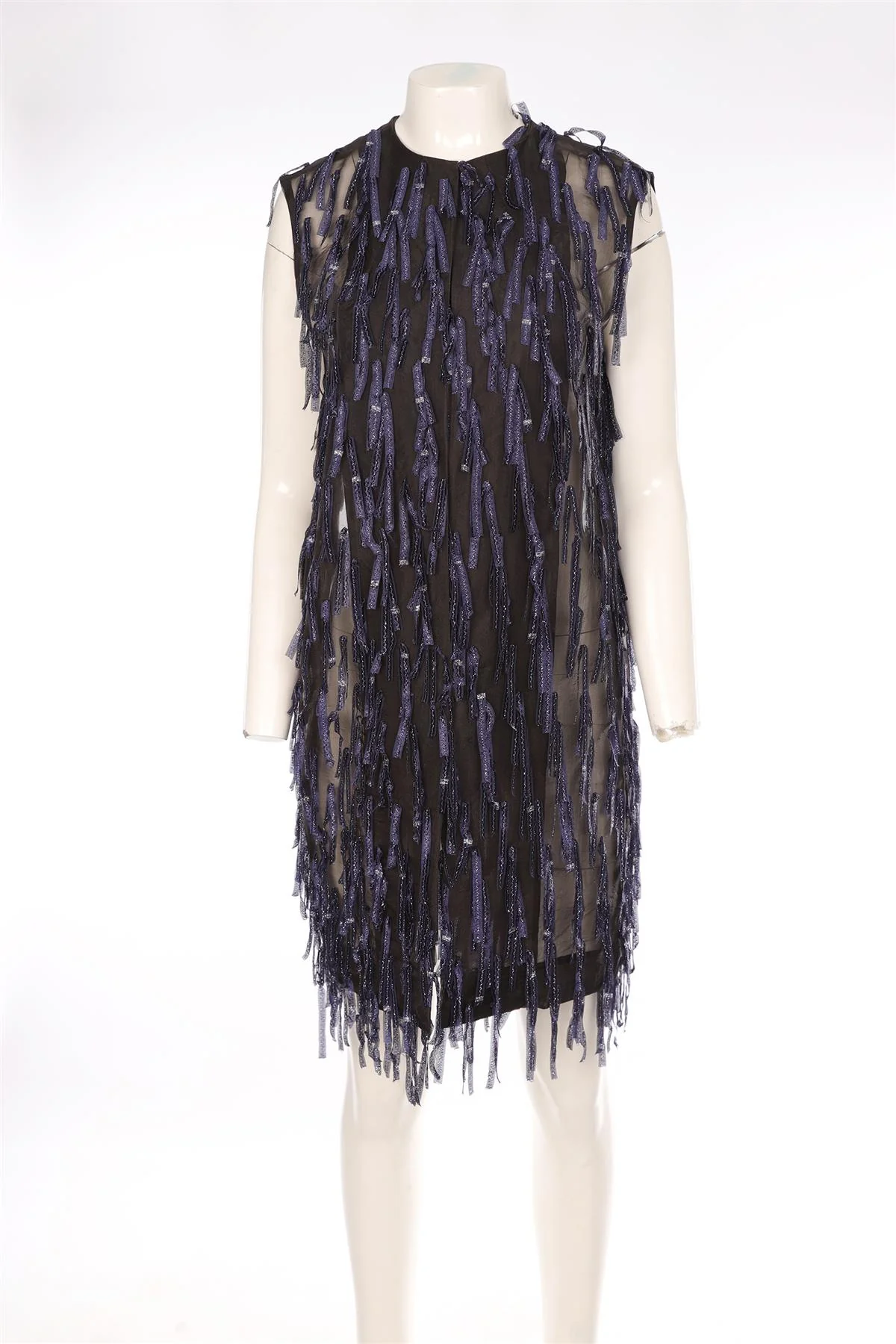 DRIES VAN NOTEN BLACK SILK GILET FR 36 UK 8 - Image 2