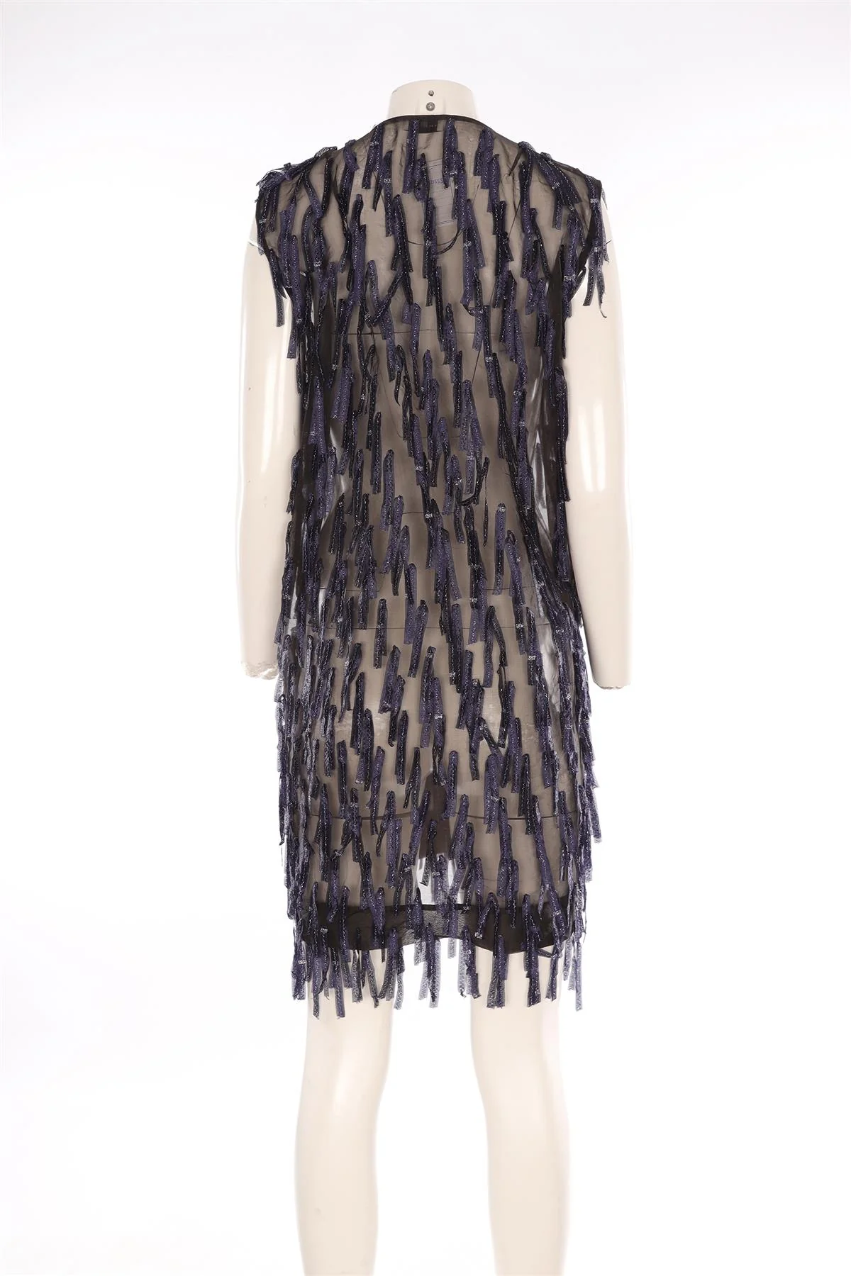 DRIES VAN NOTEN BLACK SILK GILET FR 36 UK 8 - Image 4