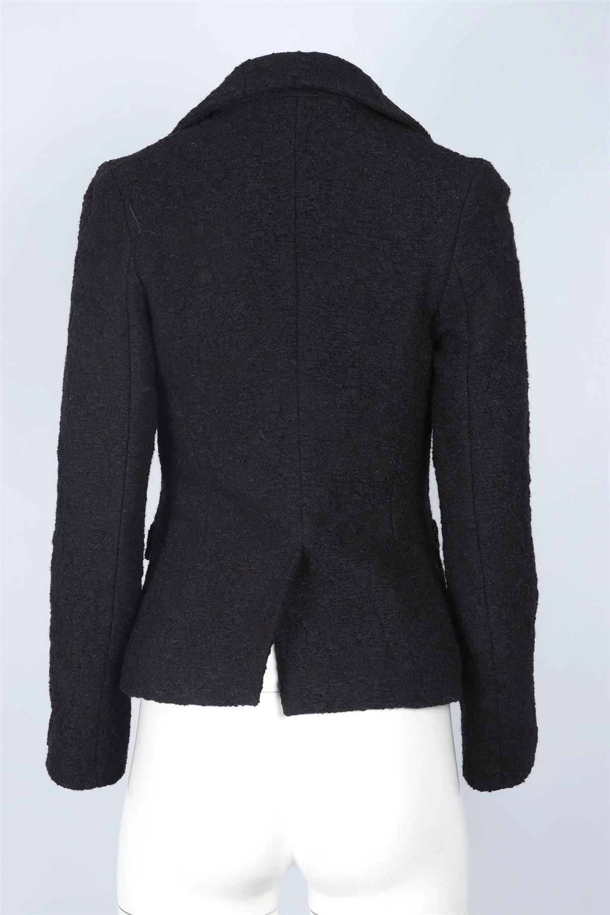 DRIES VAN NOTEN BLACK WOOL JACKET FR 36 UK 8 - Image 4