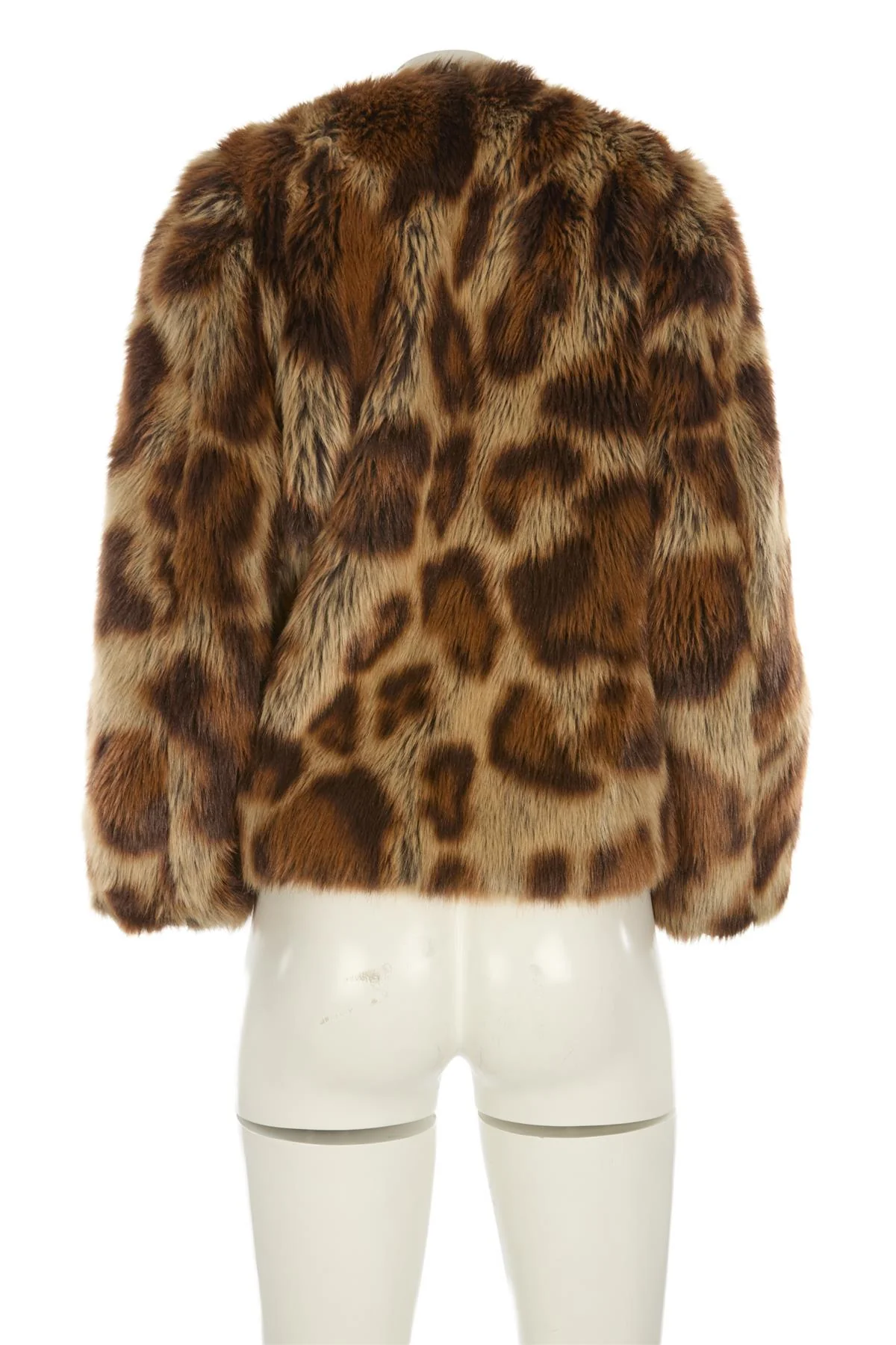 DRIES VAN NOTEN BROWN FAUX FUR JACKET FR 34 UK 6 - Image 4