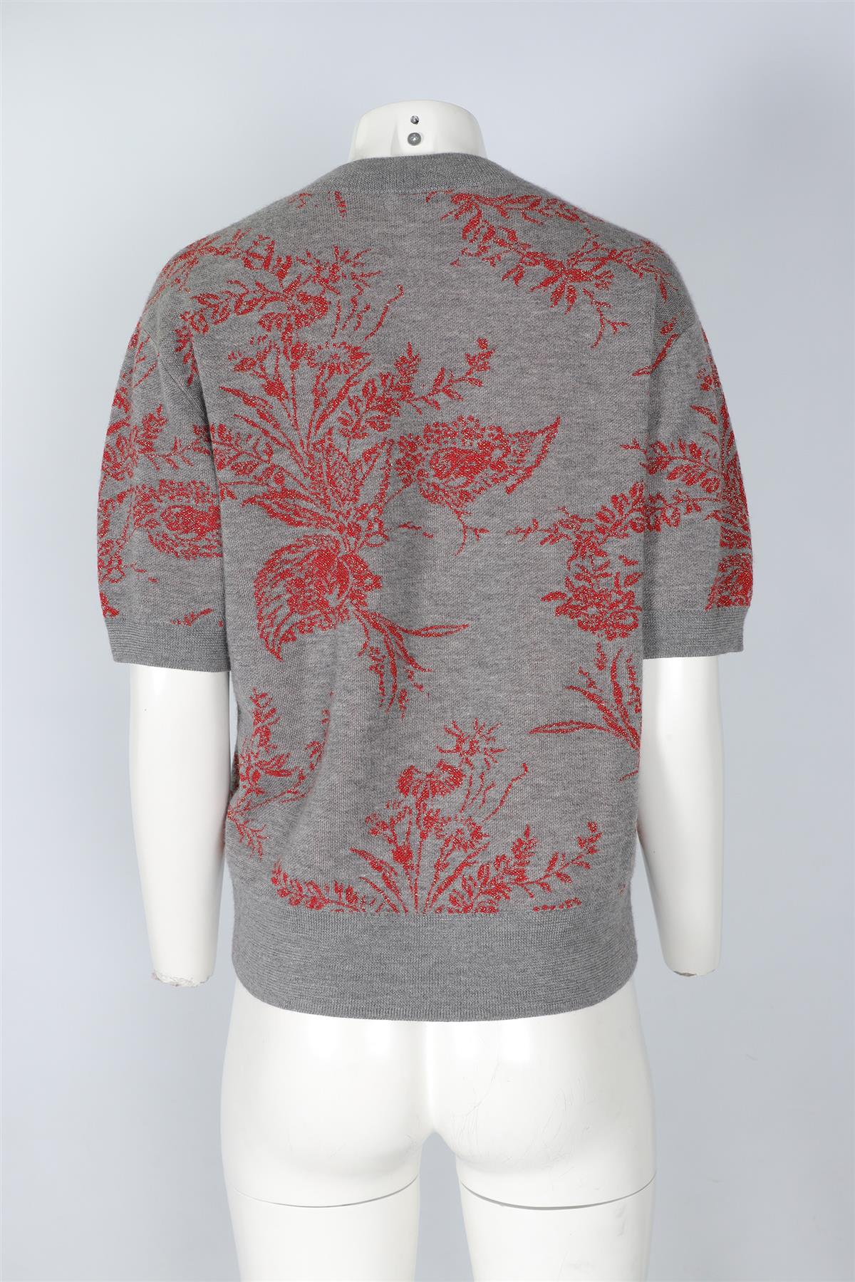 DRIES VAN NOTEN GREY CASHMERE SWEATER SMALL - Image 4