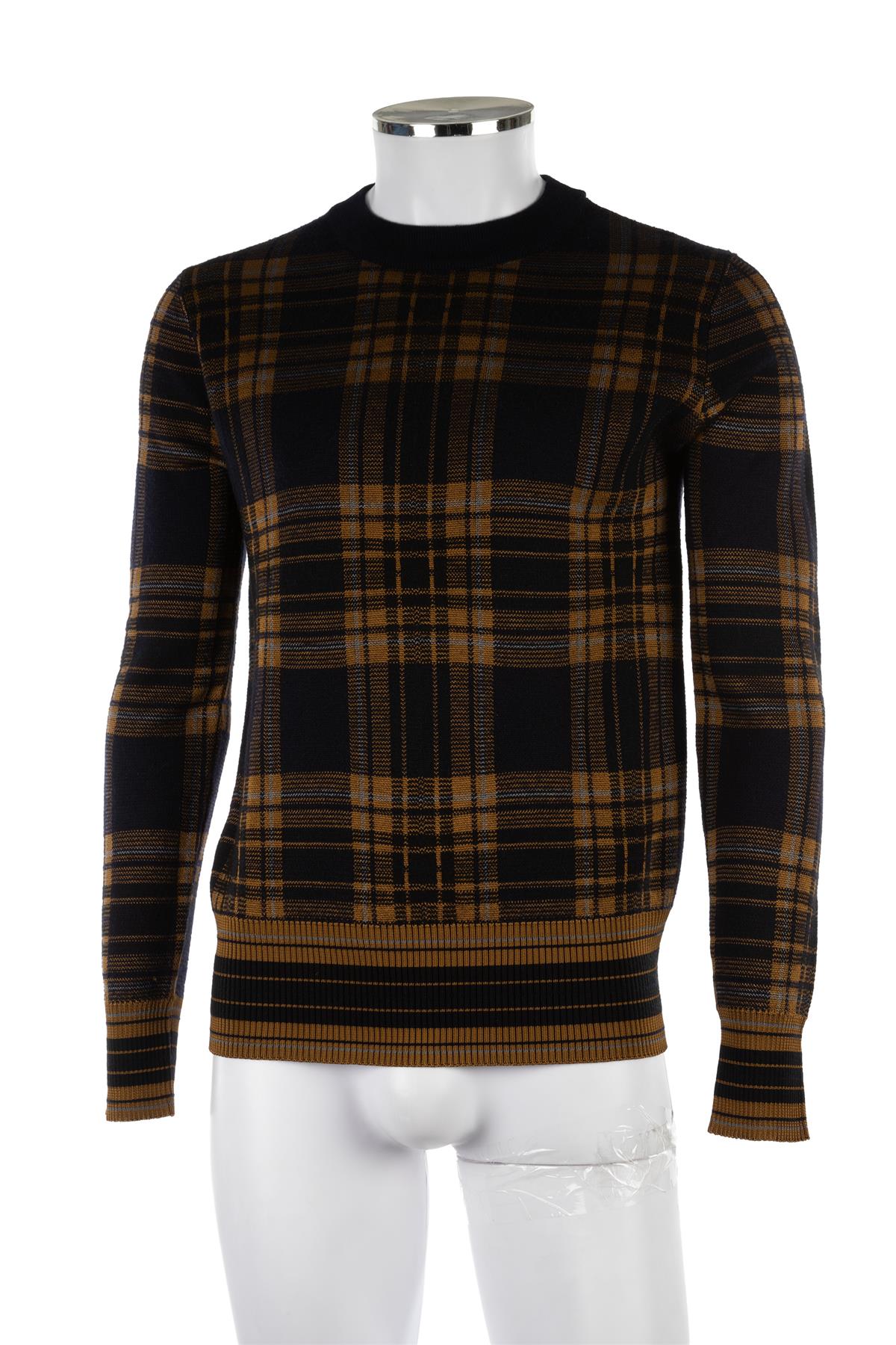 DRIES VAN NOTEN NAVY MEN'S WOOL SWEATER SMALL - Image 2